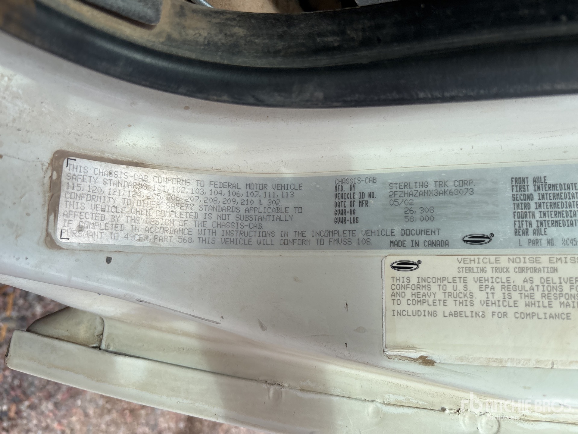 2003 Sterling L9500