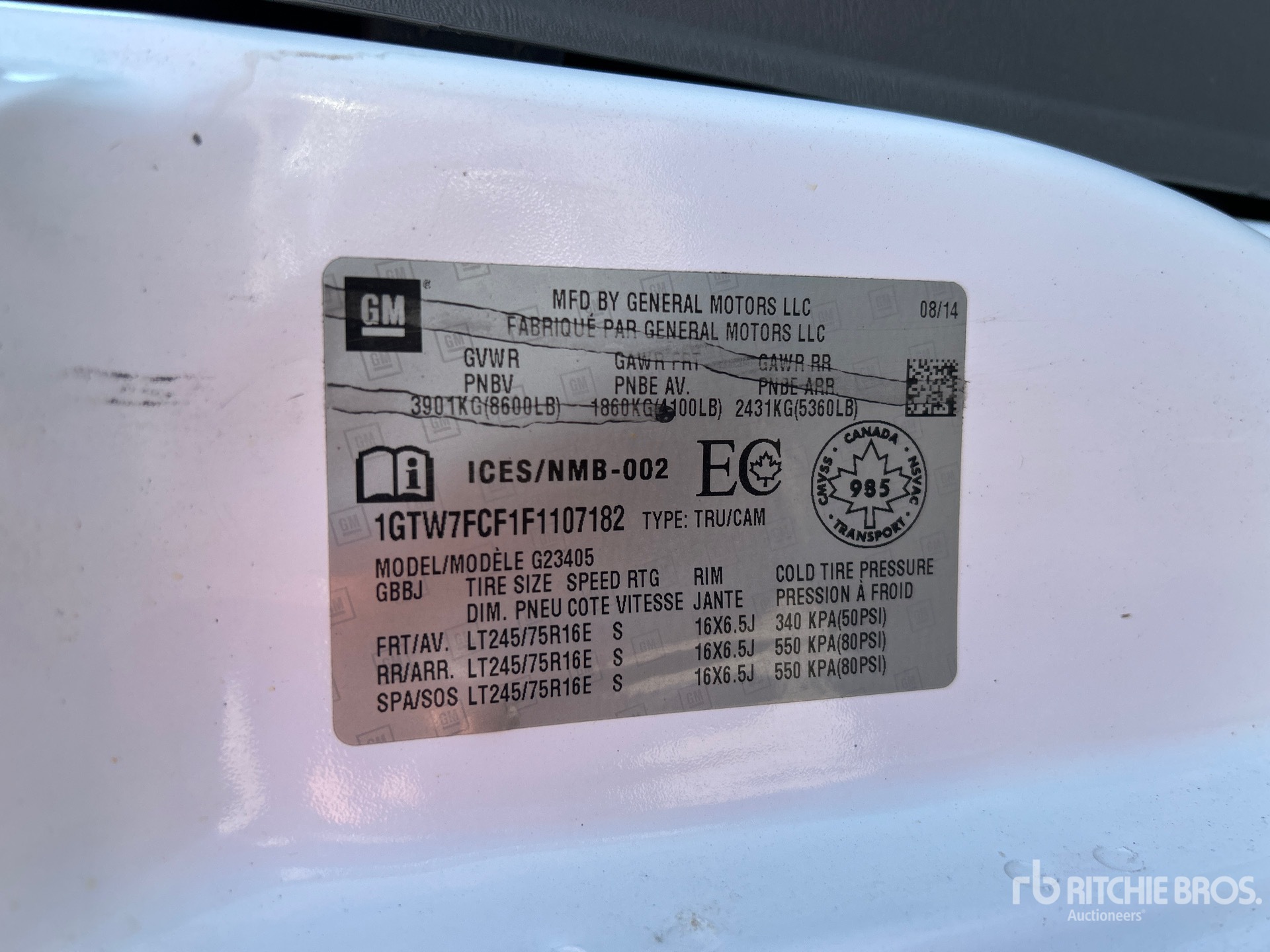 2015 GMC SAVANA 2500