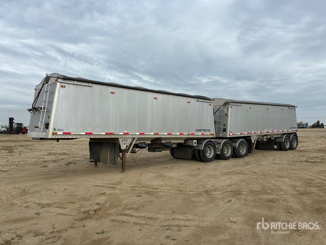2013 Lode King 28 Ft Super B-train Lead Grain Trailer