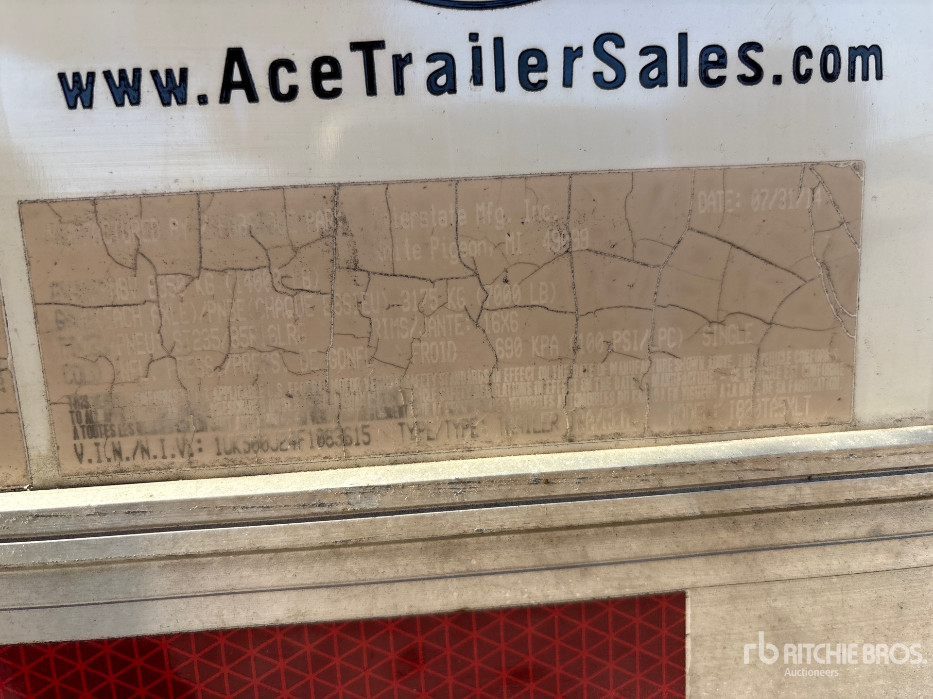 2015 Interstate 20 FT T/A