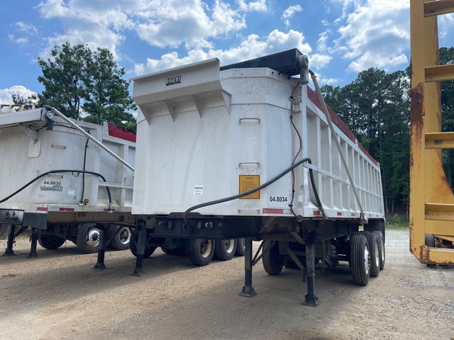 1988 Rogers DTA280BY4 27 ft 6 in Tri/A Aluminum End Dump Trailer