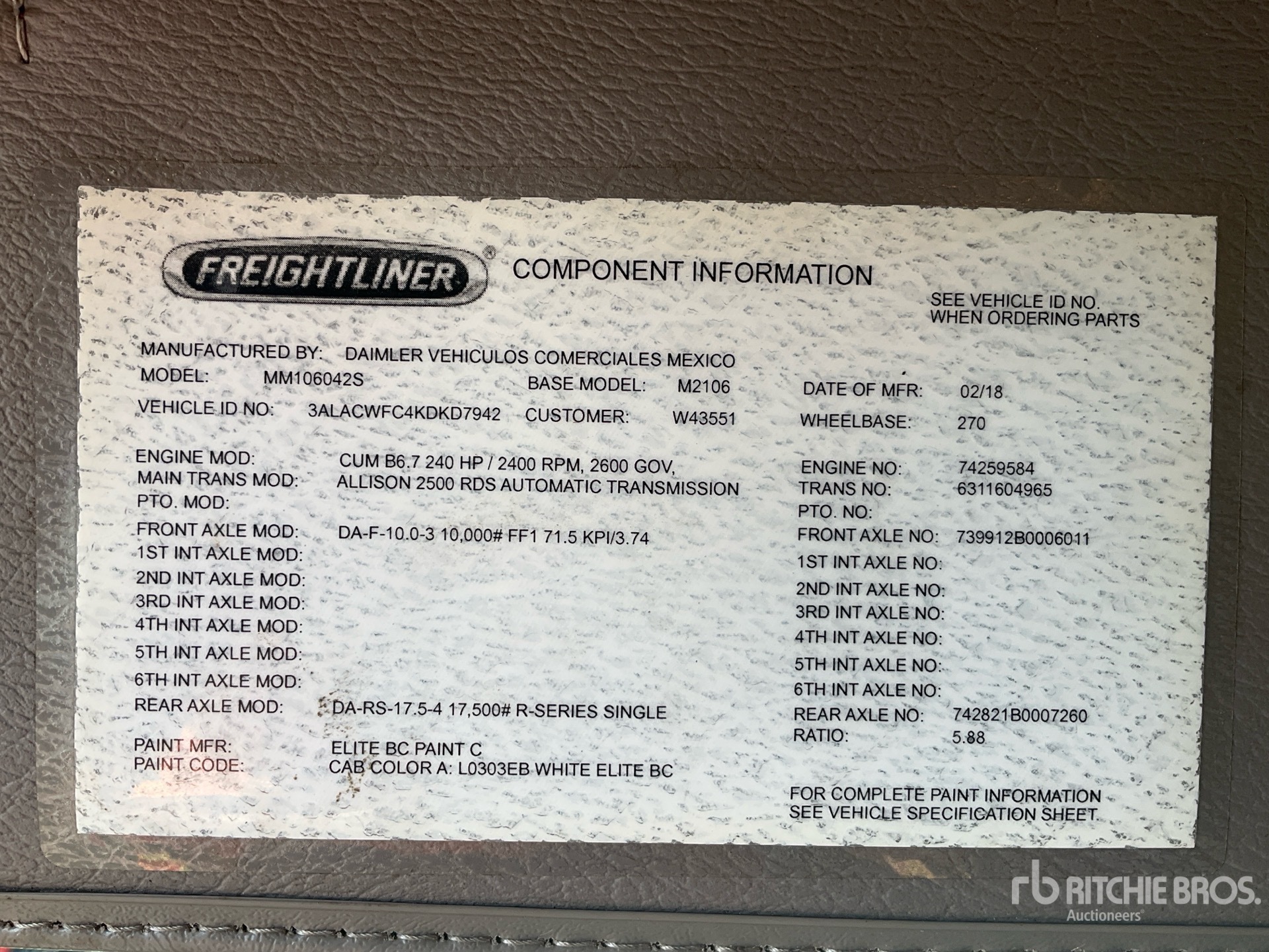 2019 Freightliner M2 106