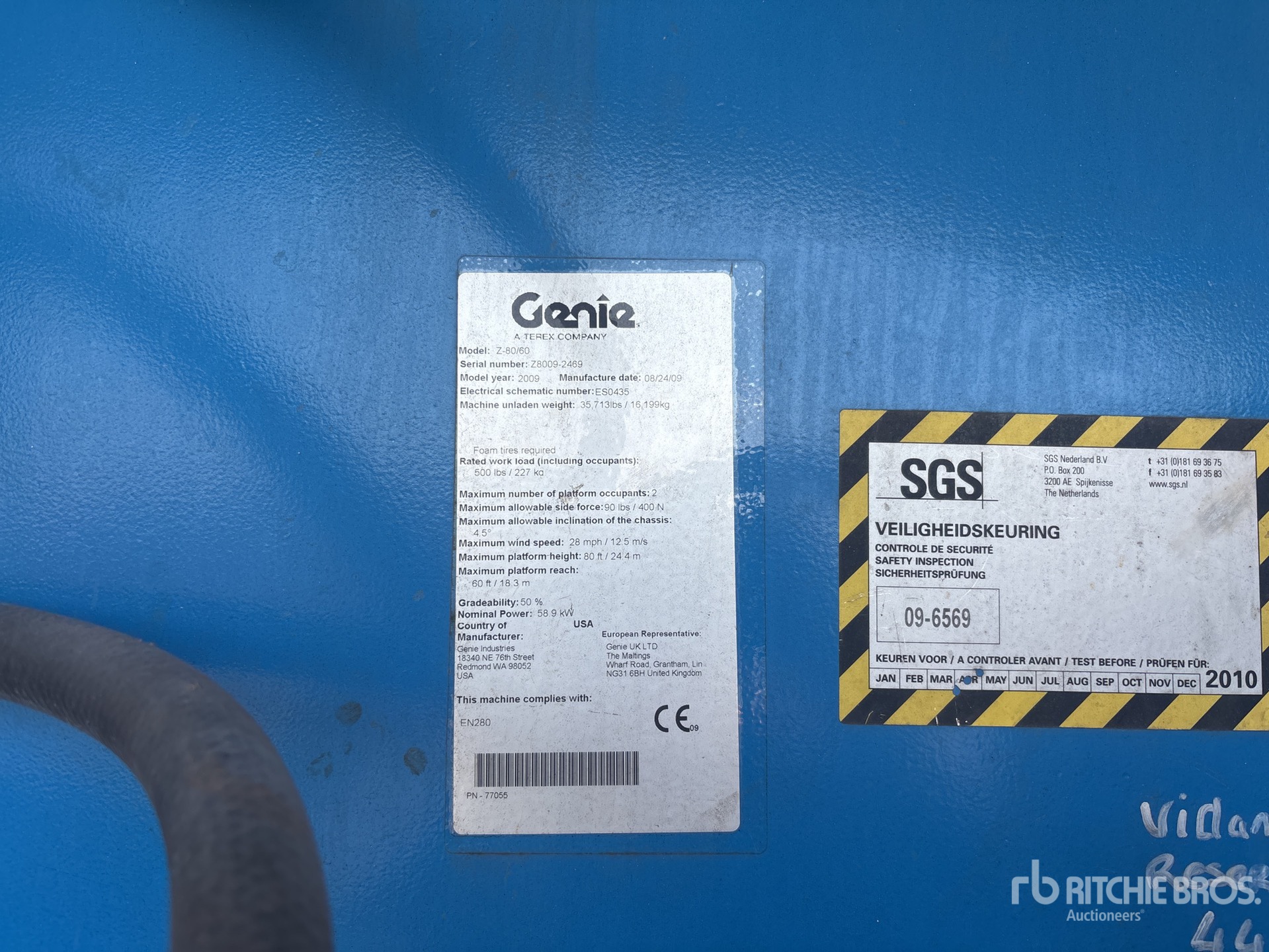 2009 Genie Z-80/60