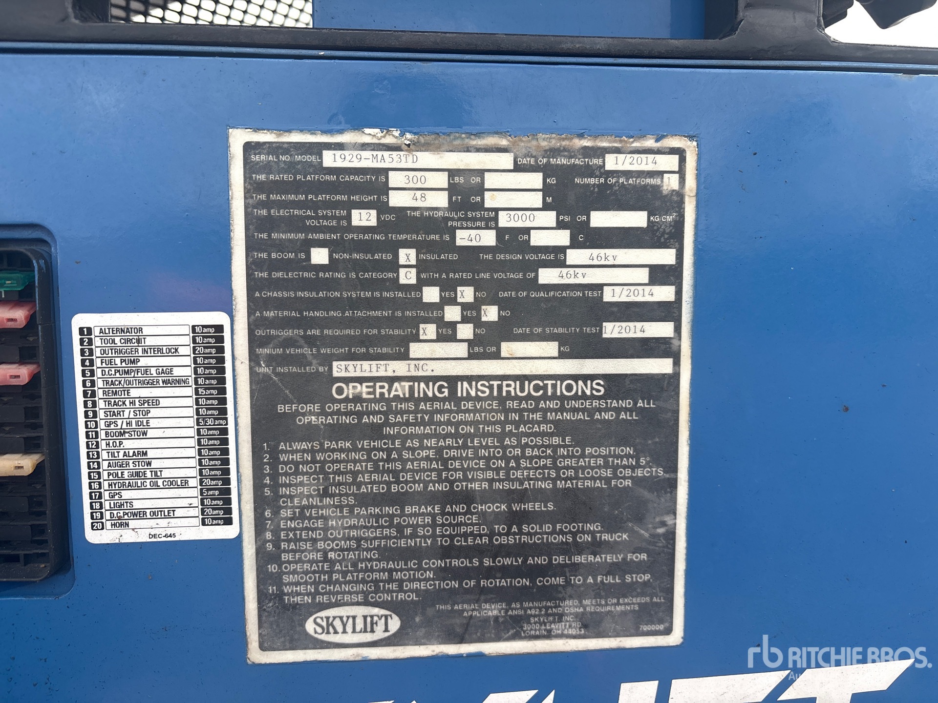 2014 Skylift MA53