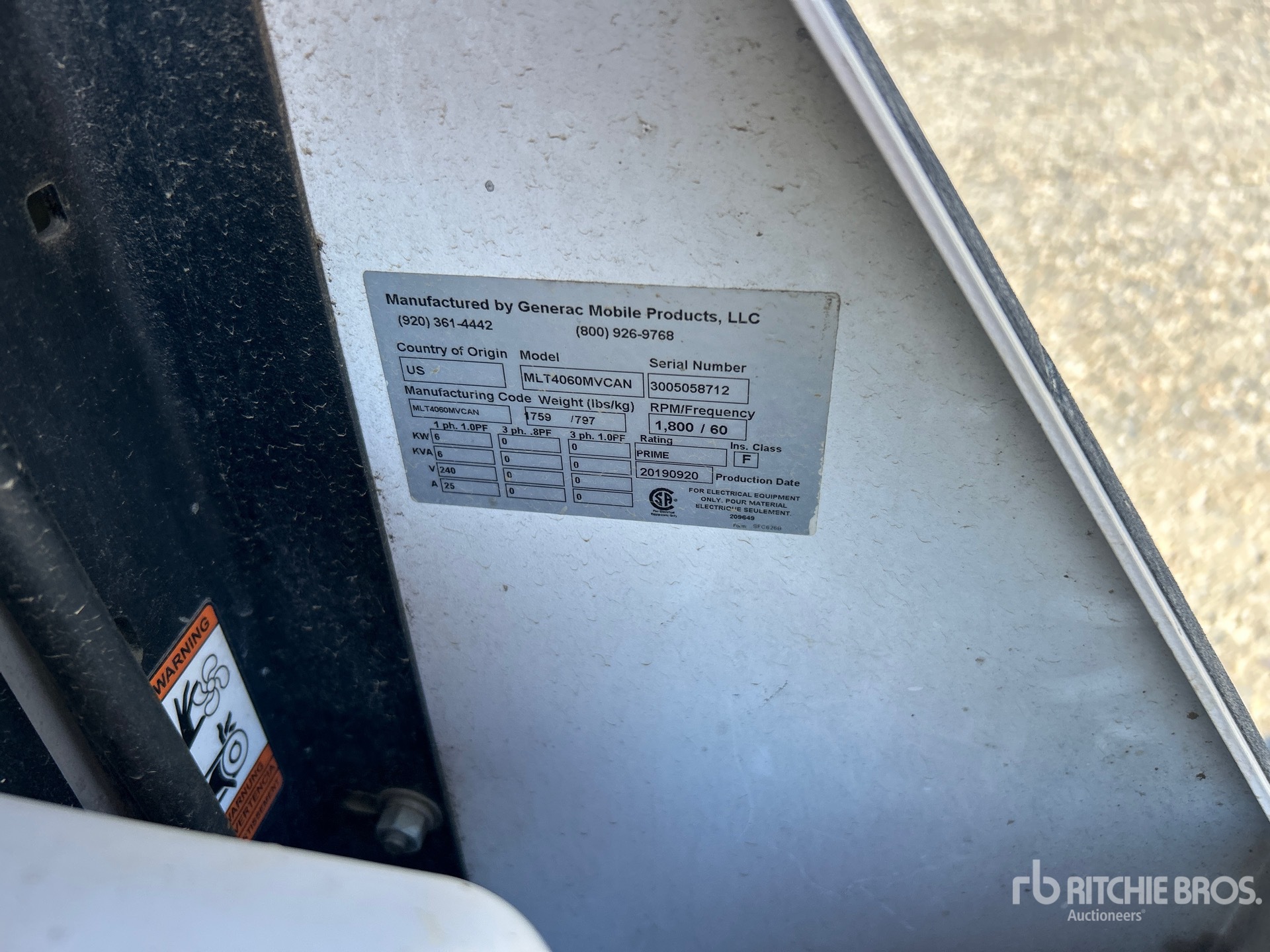 2019 Generac MLT4060MV