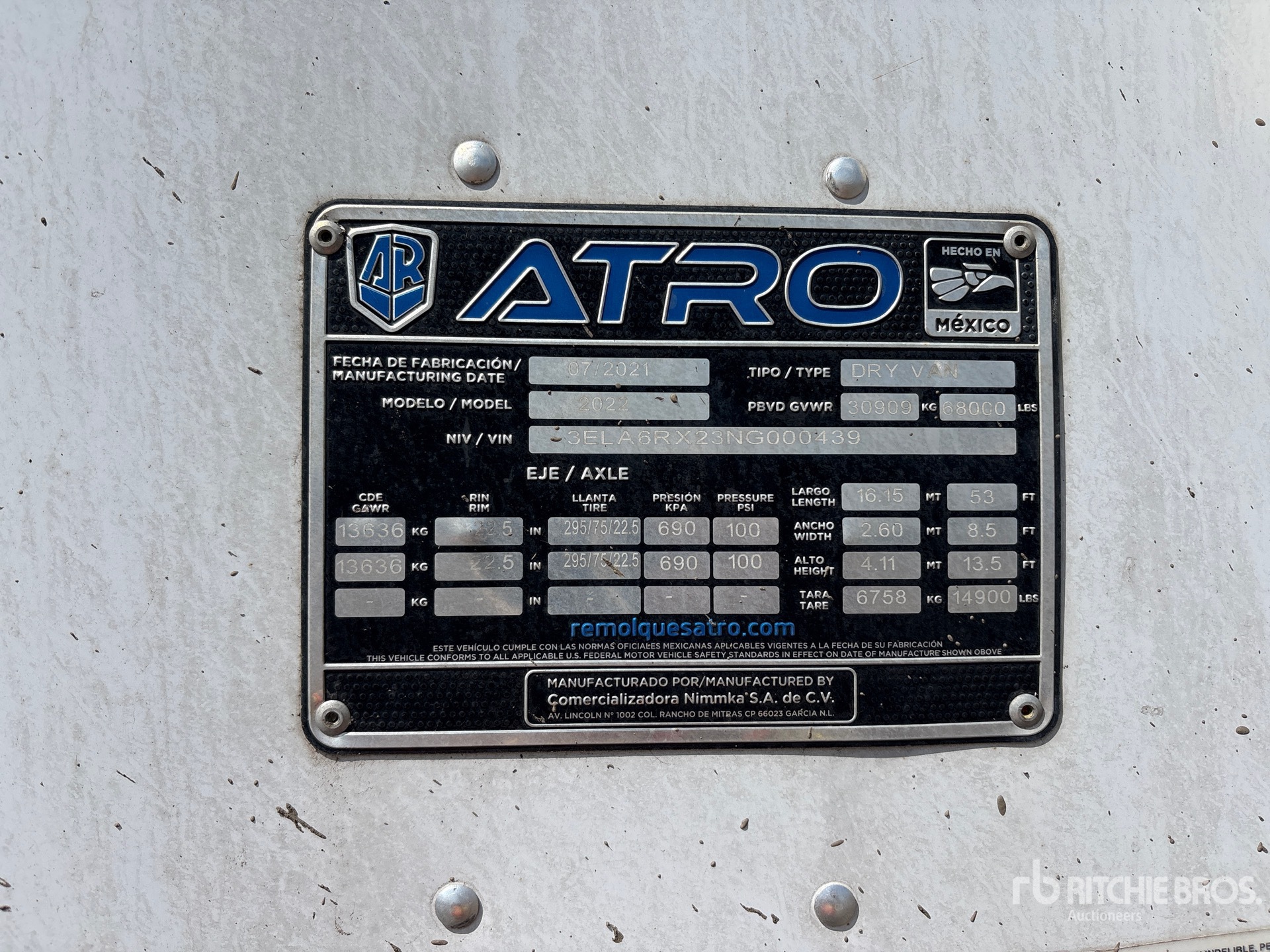 2022 Atro 53 FT X 102 IN T/A