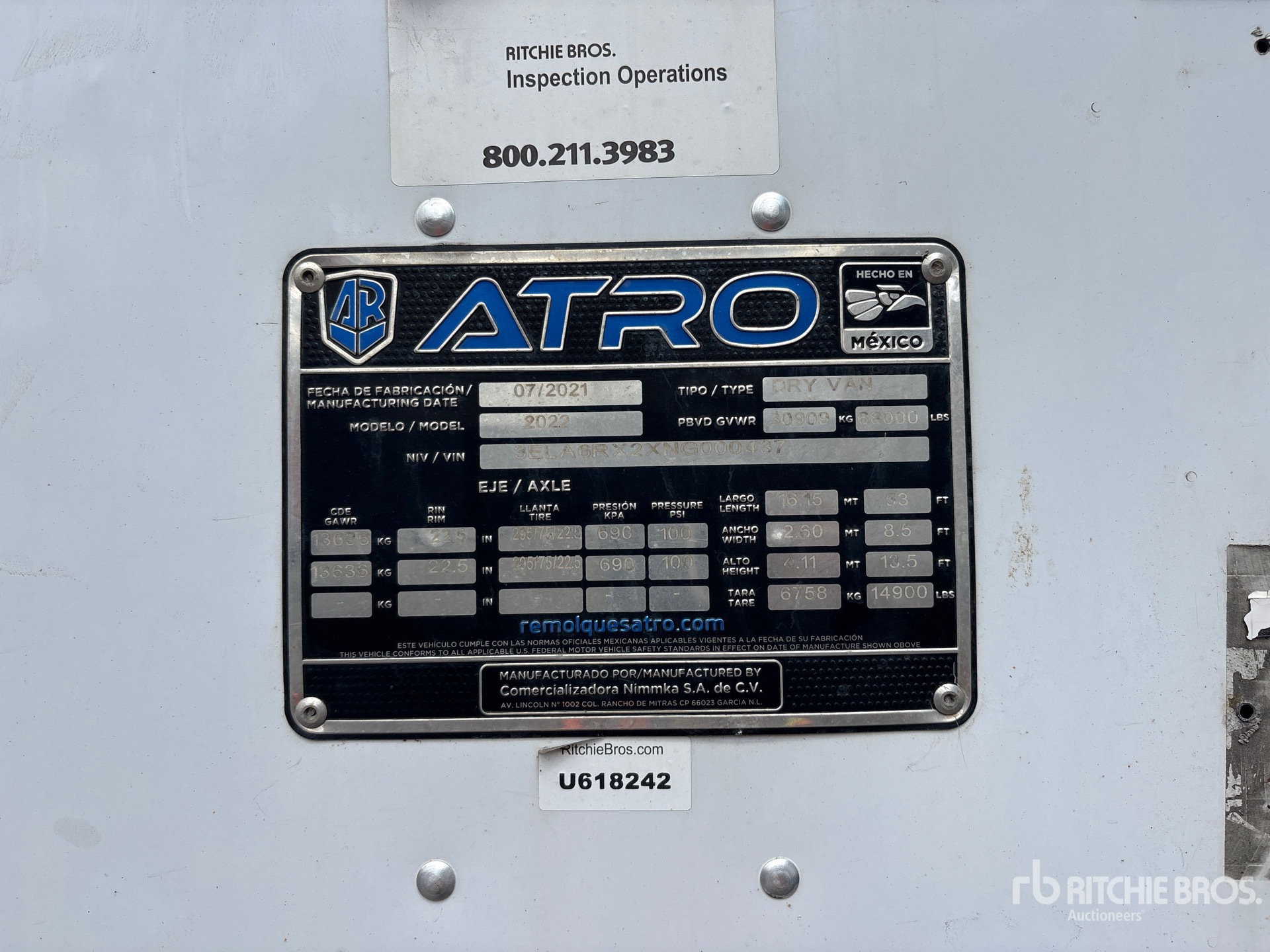 2022 Atro 53 FT X 102 IN T/A