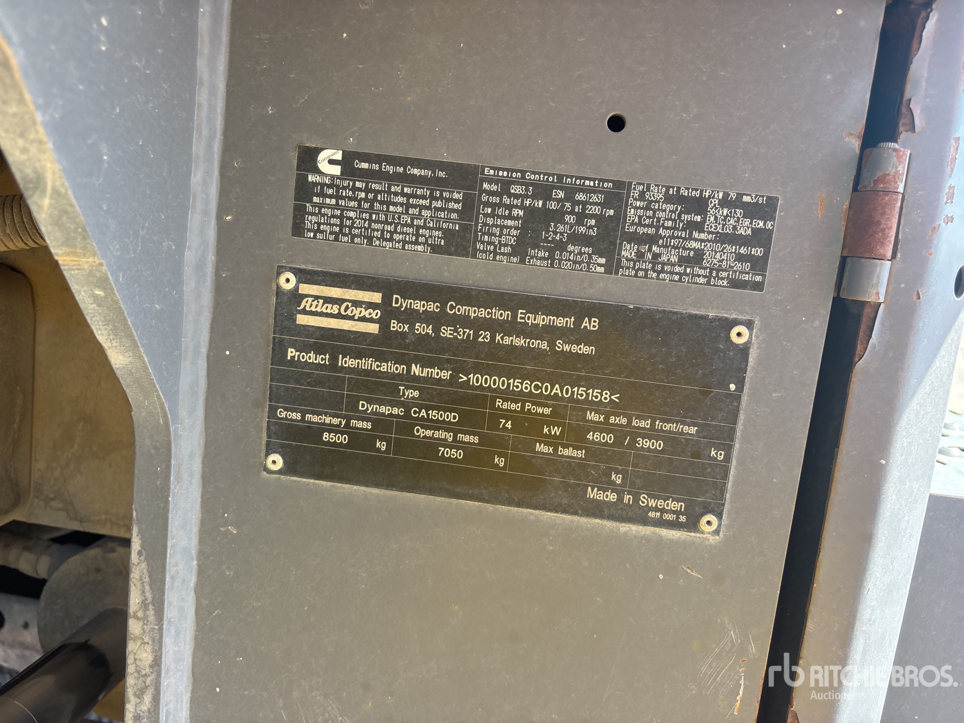 2015 Dynapac CA1500D
