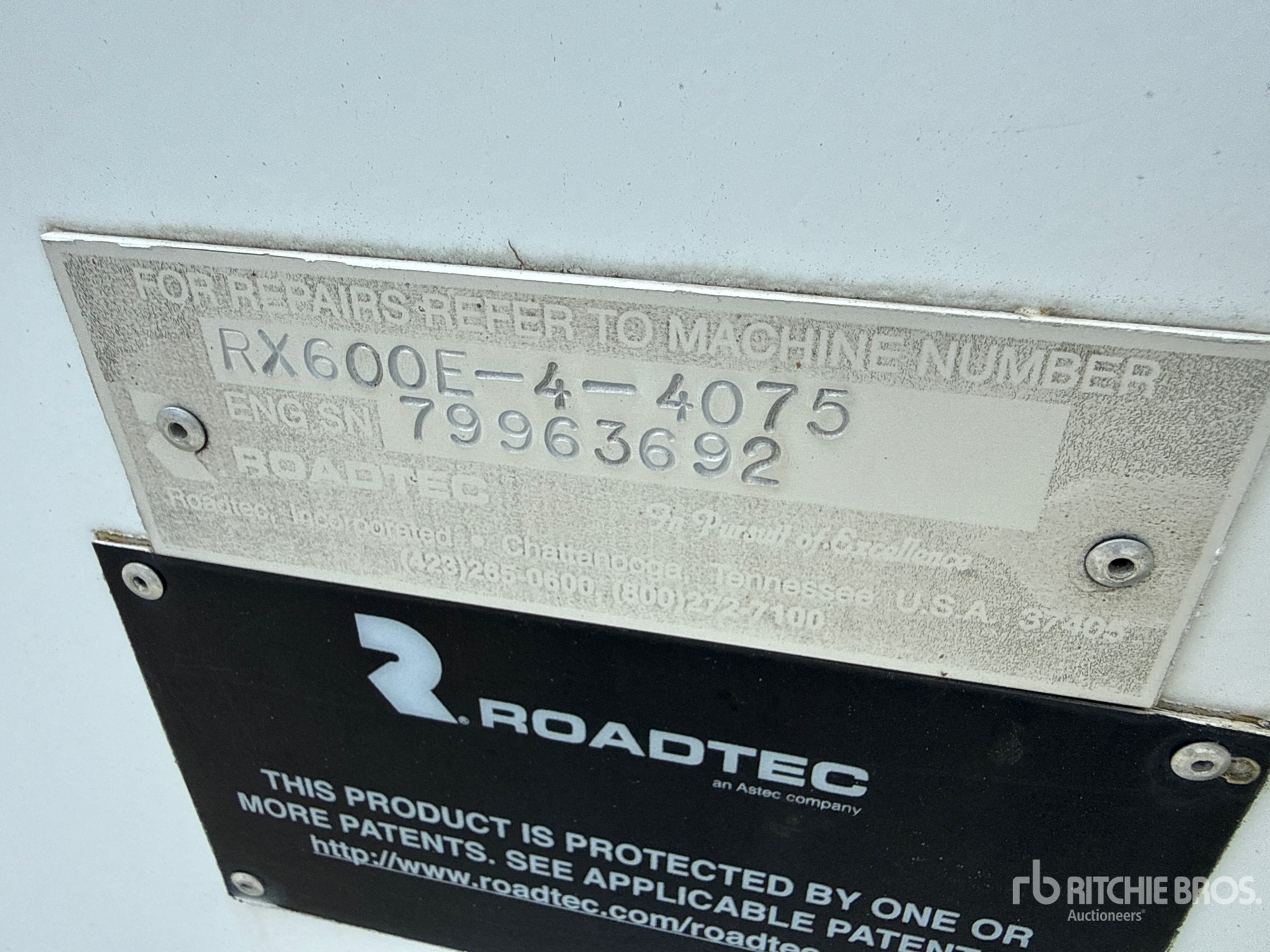 2017 Roadtec / Astec RX600E-4