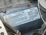 Engine with Emission Certification Label