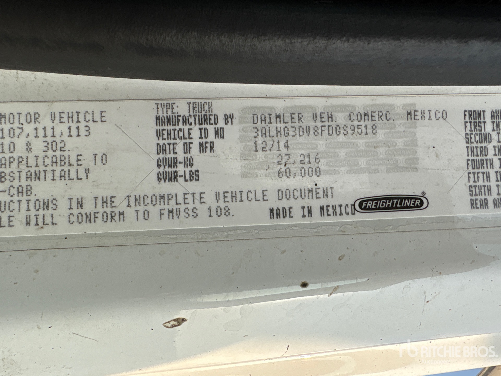 2015 Freightliner 114SD