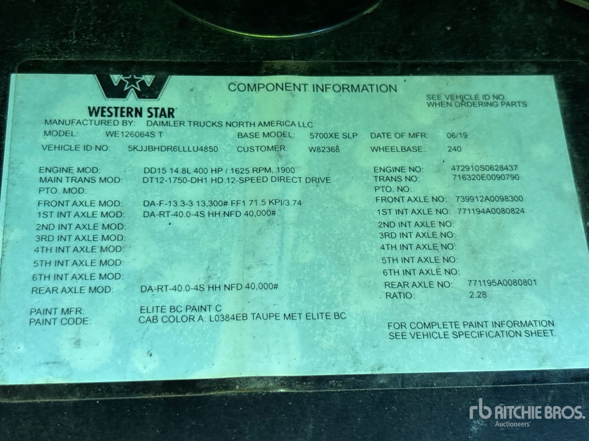 2020 Western Star 5700
