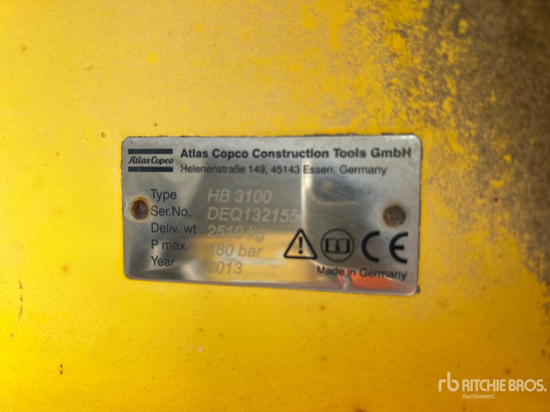 2013 Atlas Copco HB 3100