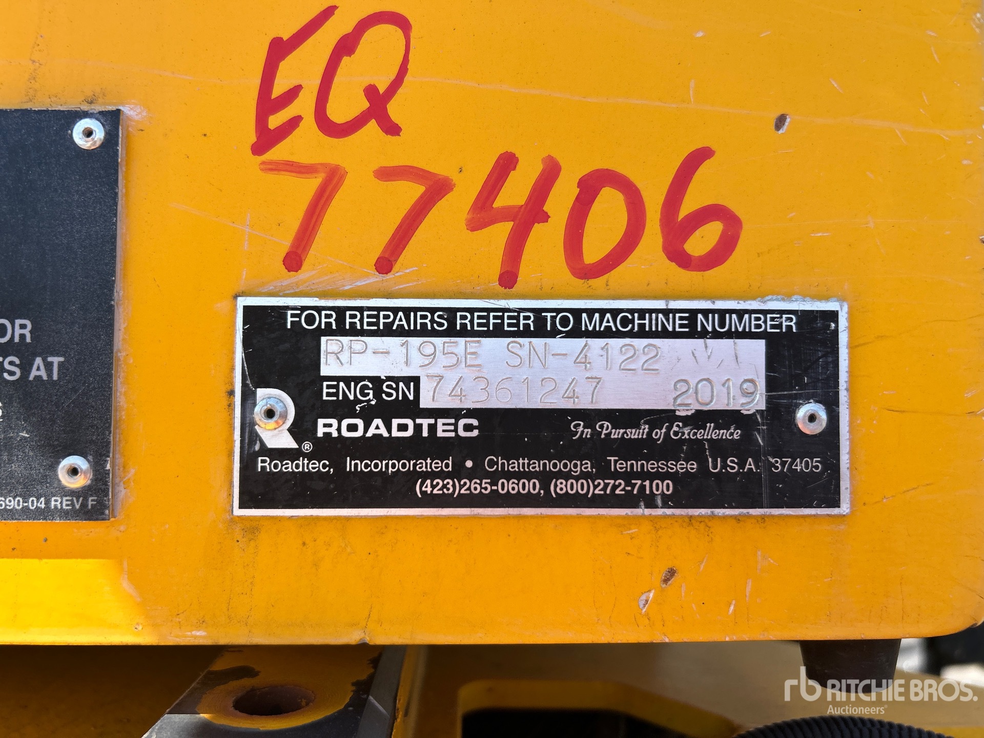 2018 Roadtec / Astec RP-195E