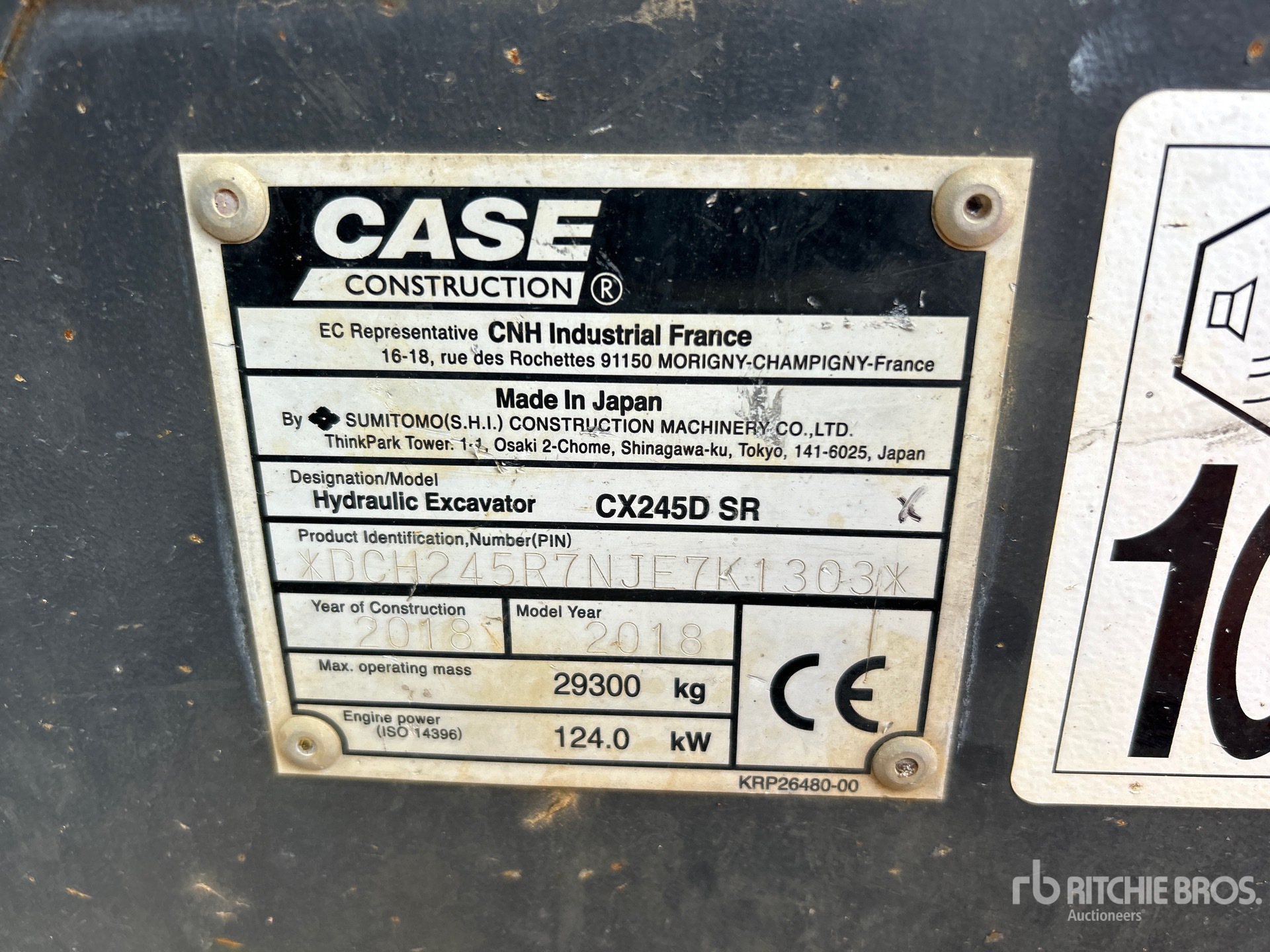 2018 Case CX245D