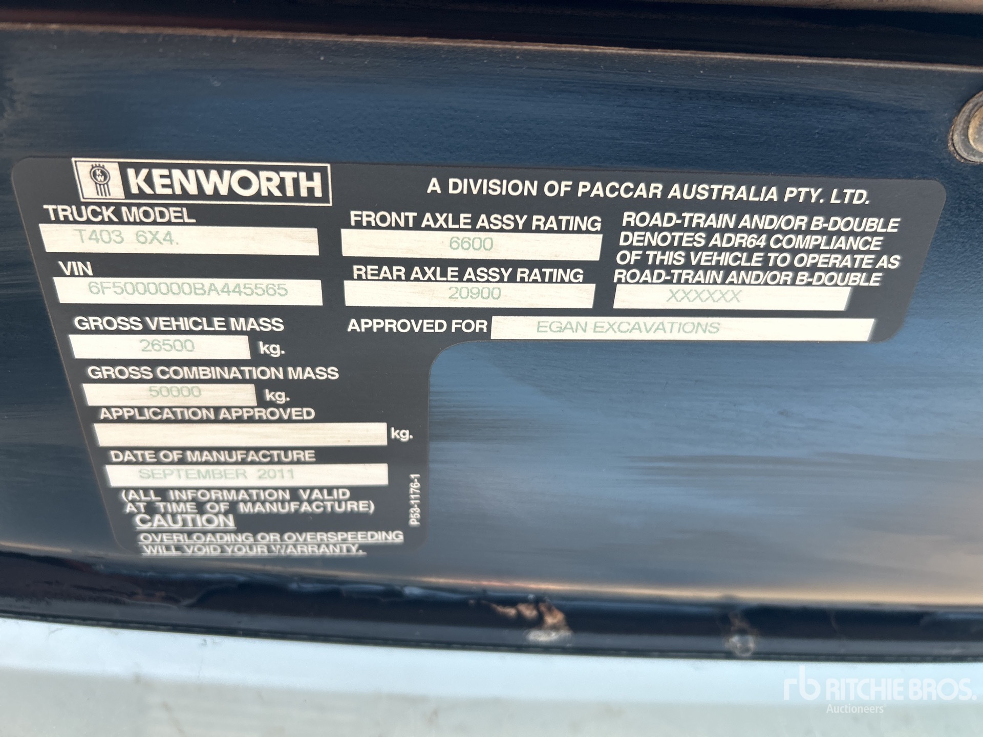 2011 Kenworth T403