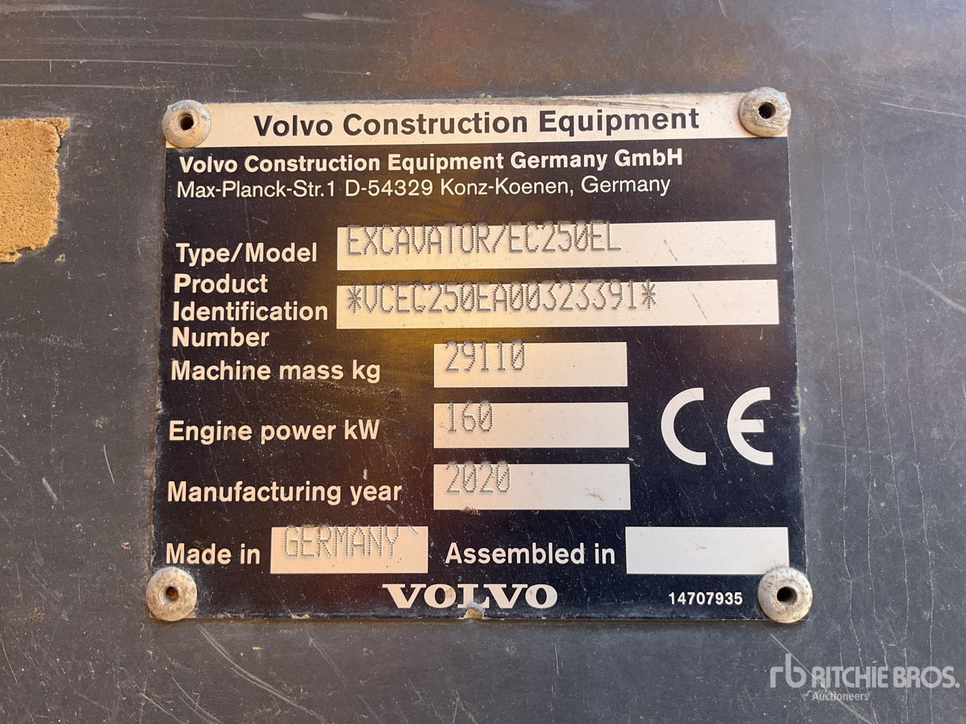 2020 Volvo EC250EL