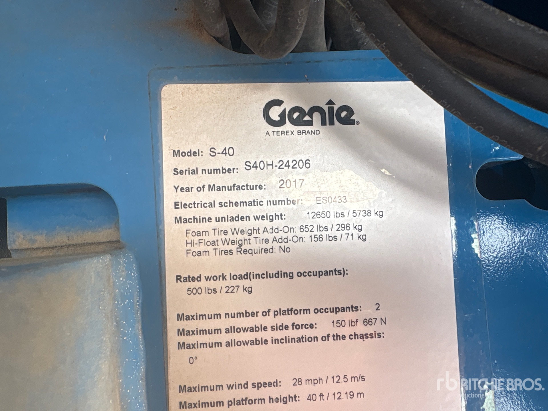 2017 Genie S-40