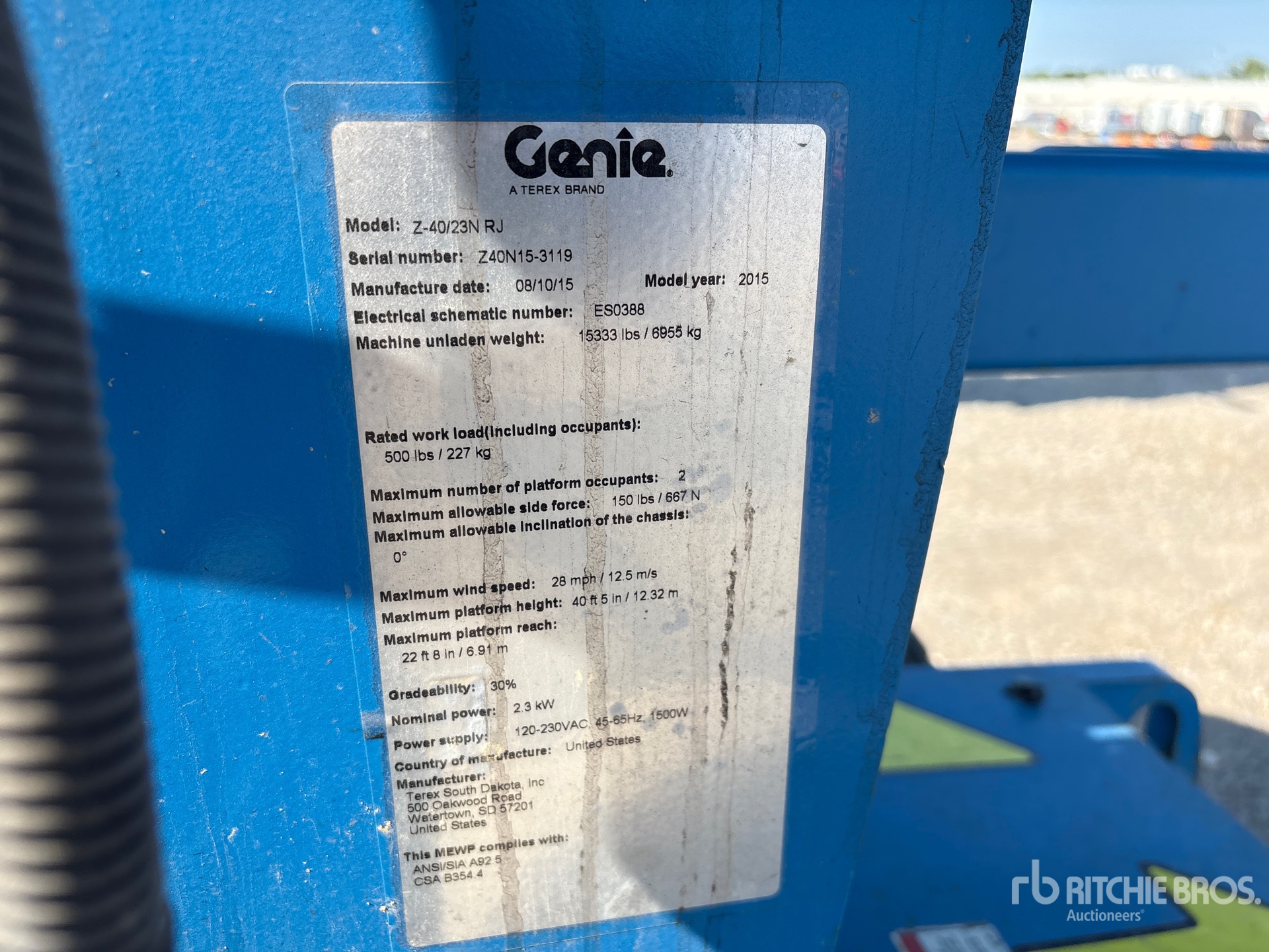 2015 Genie Z40/23N
