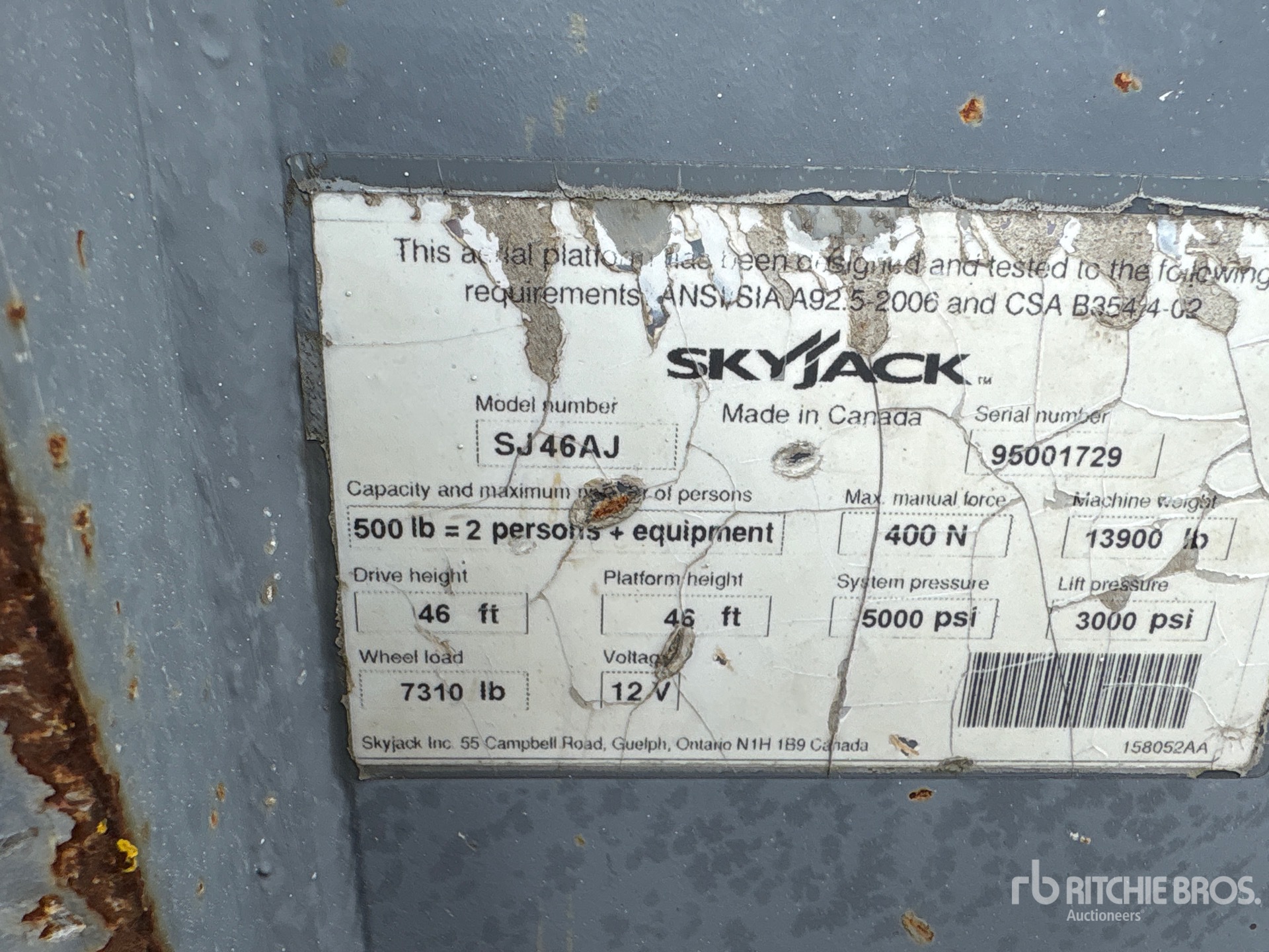 2016 Skyjack SJ46AJ