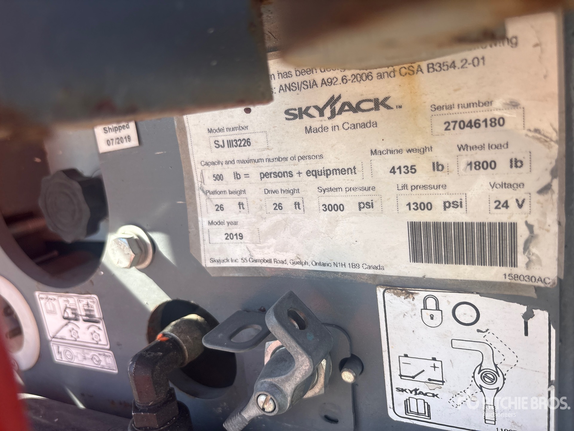 2019 Skyjack SJIII3226