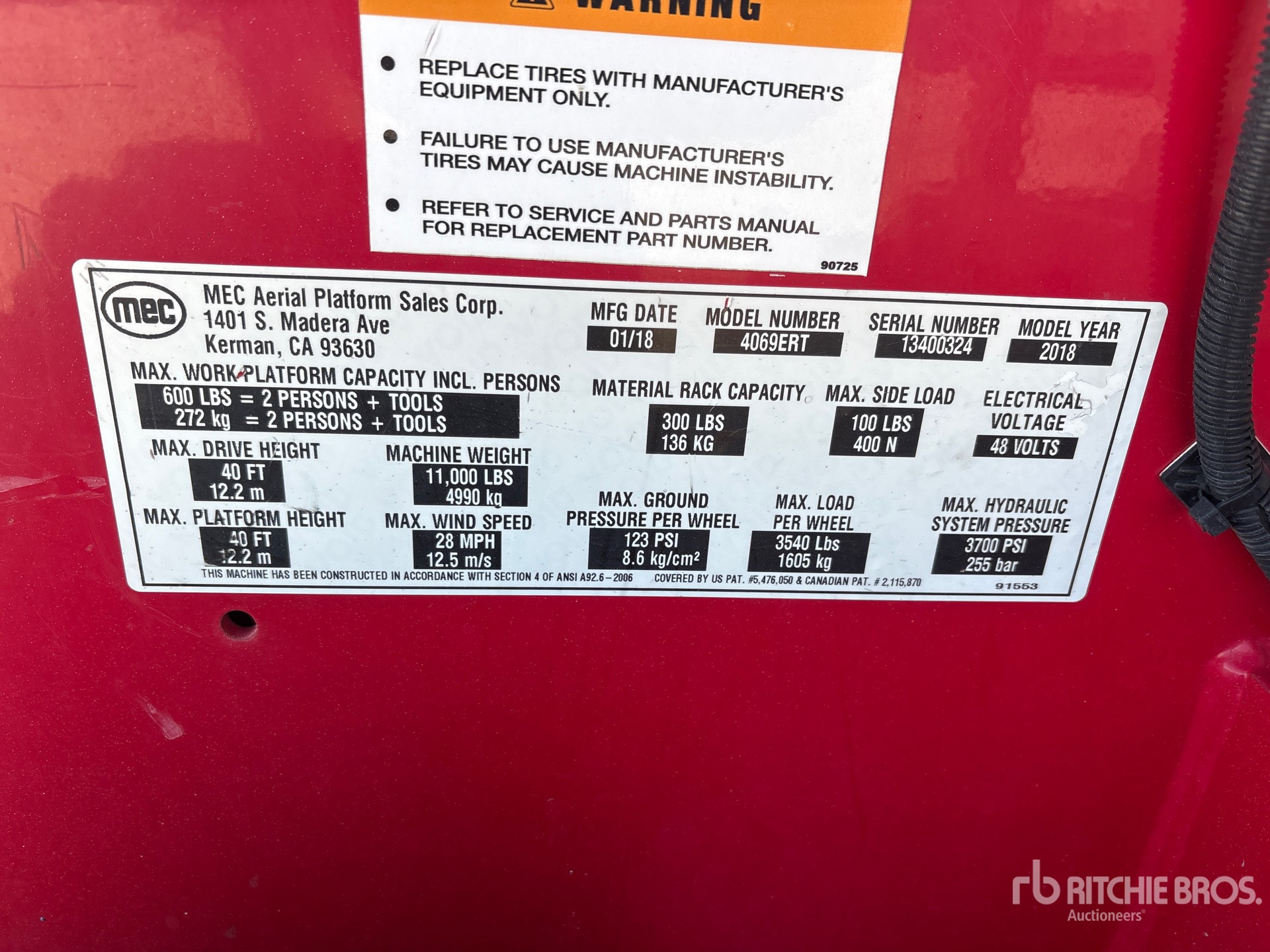 2018 Mec 4069ERT