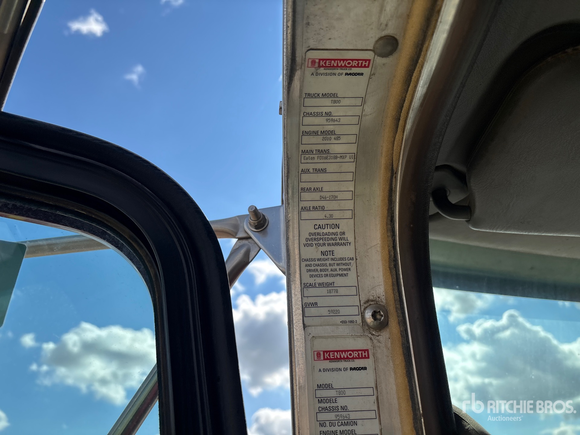 2013 Kenworth T800