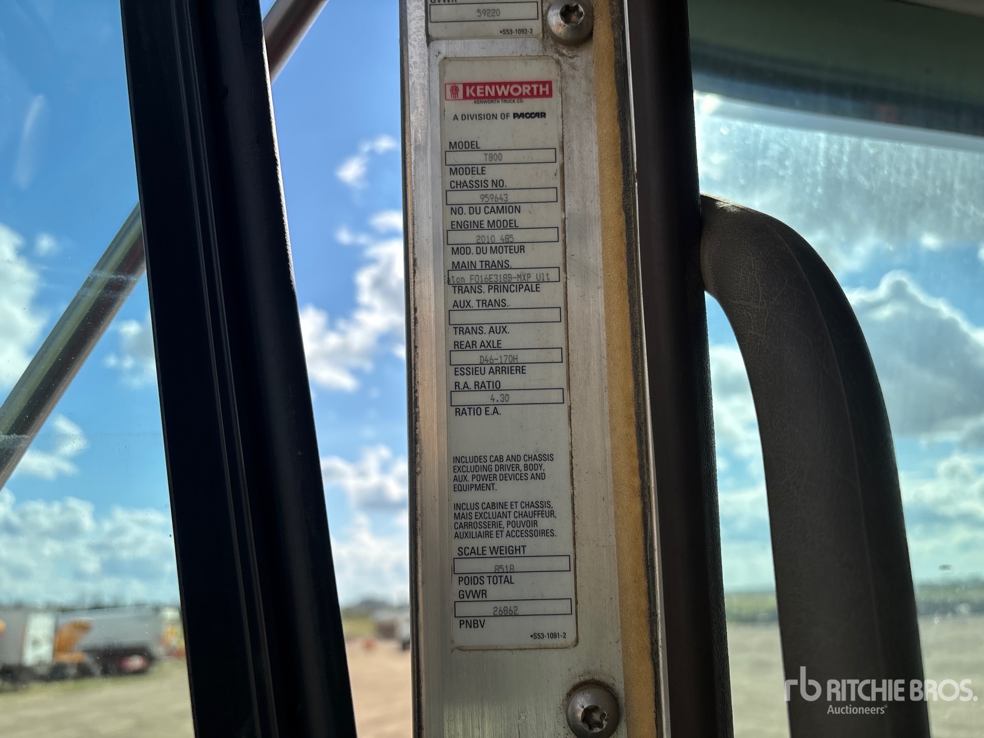 2013 Kenworth T800