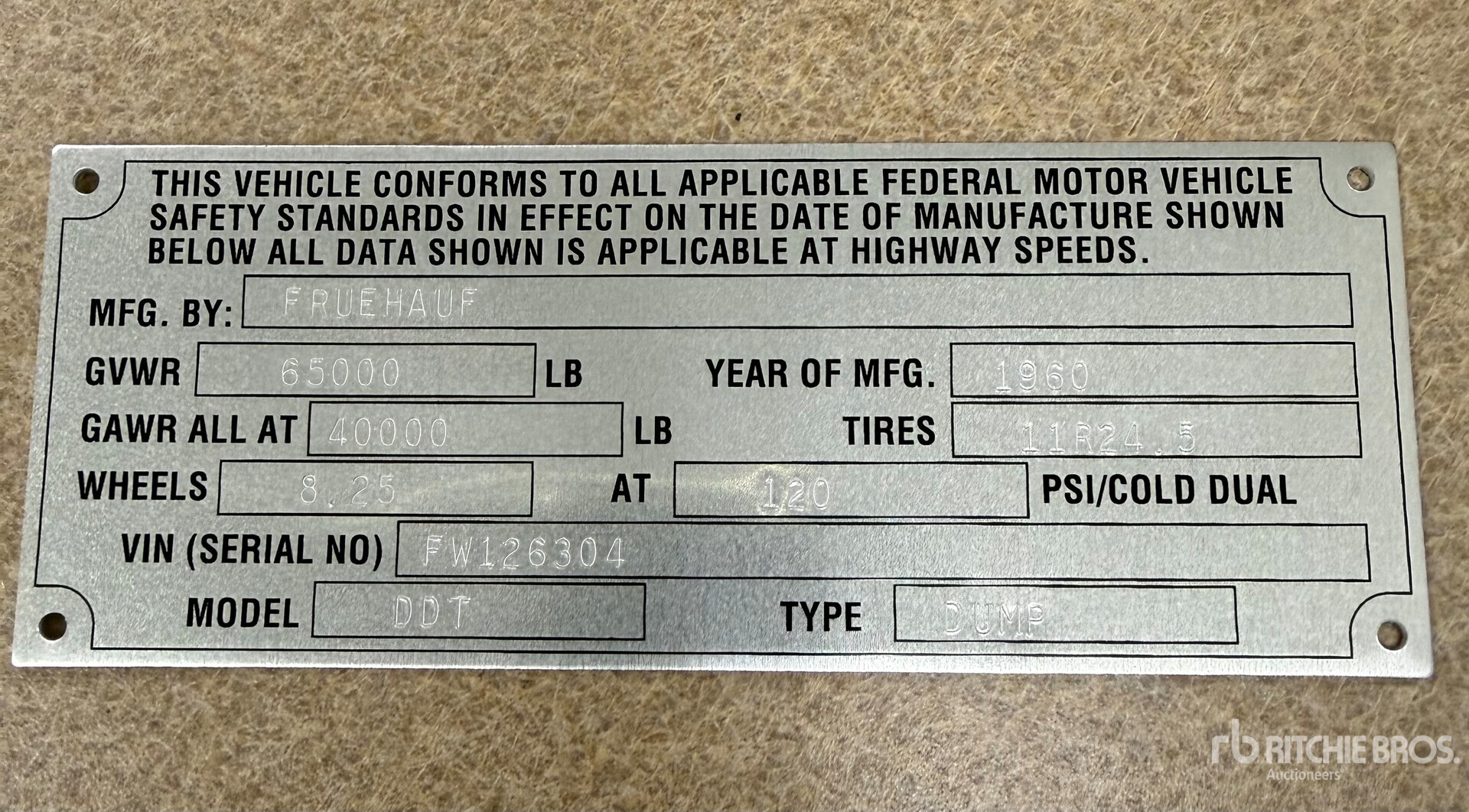 1960 Fruehauf 24 FT T/A ALUMINUM
