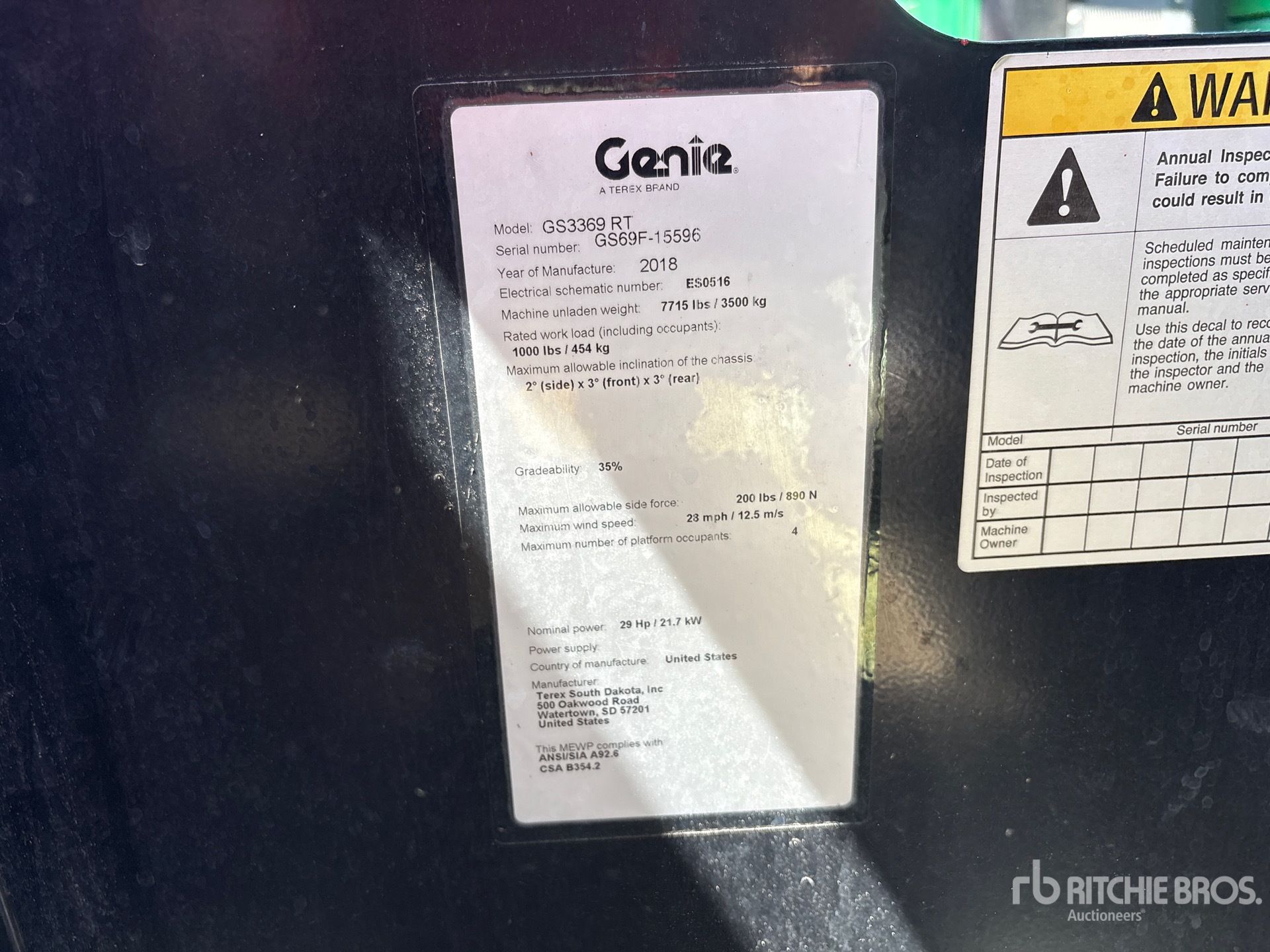 2019 Genie GS3369RT
