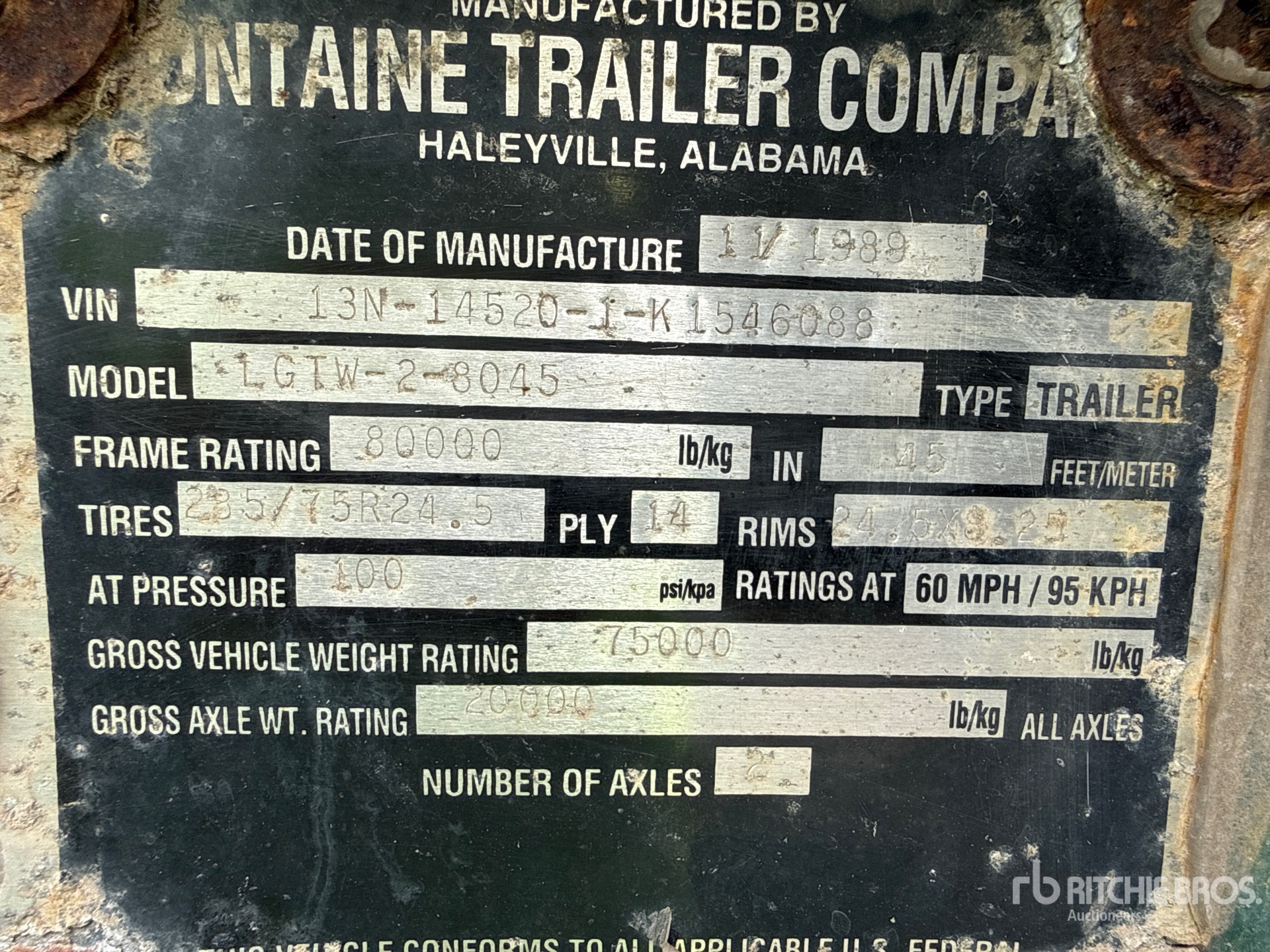 1989 Fontaine LGTW8045