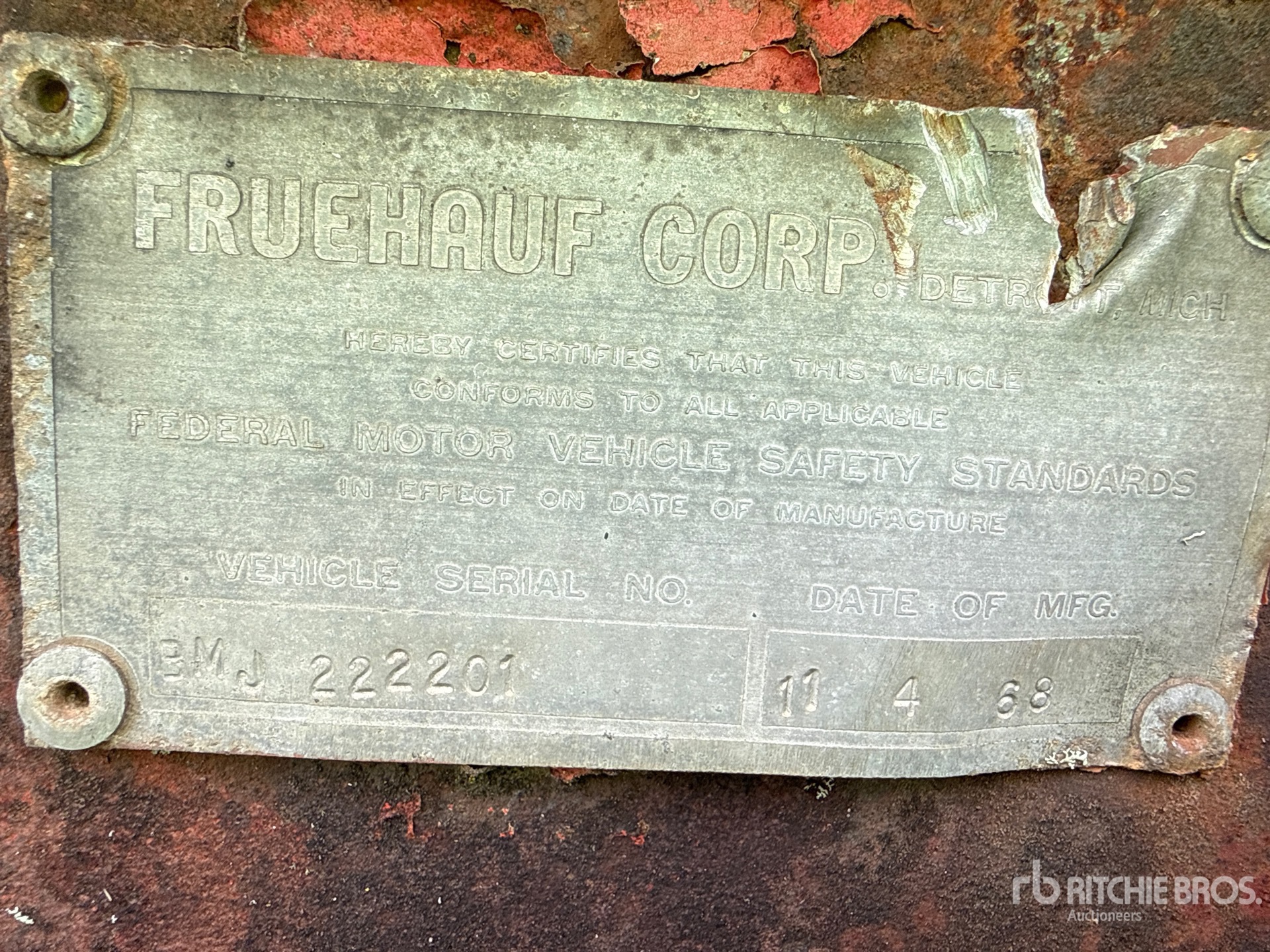 1968 Fruehauf Tri/A Fixed Neck