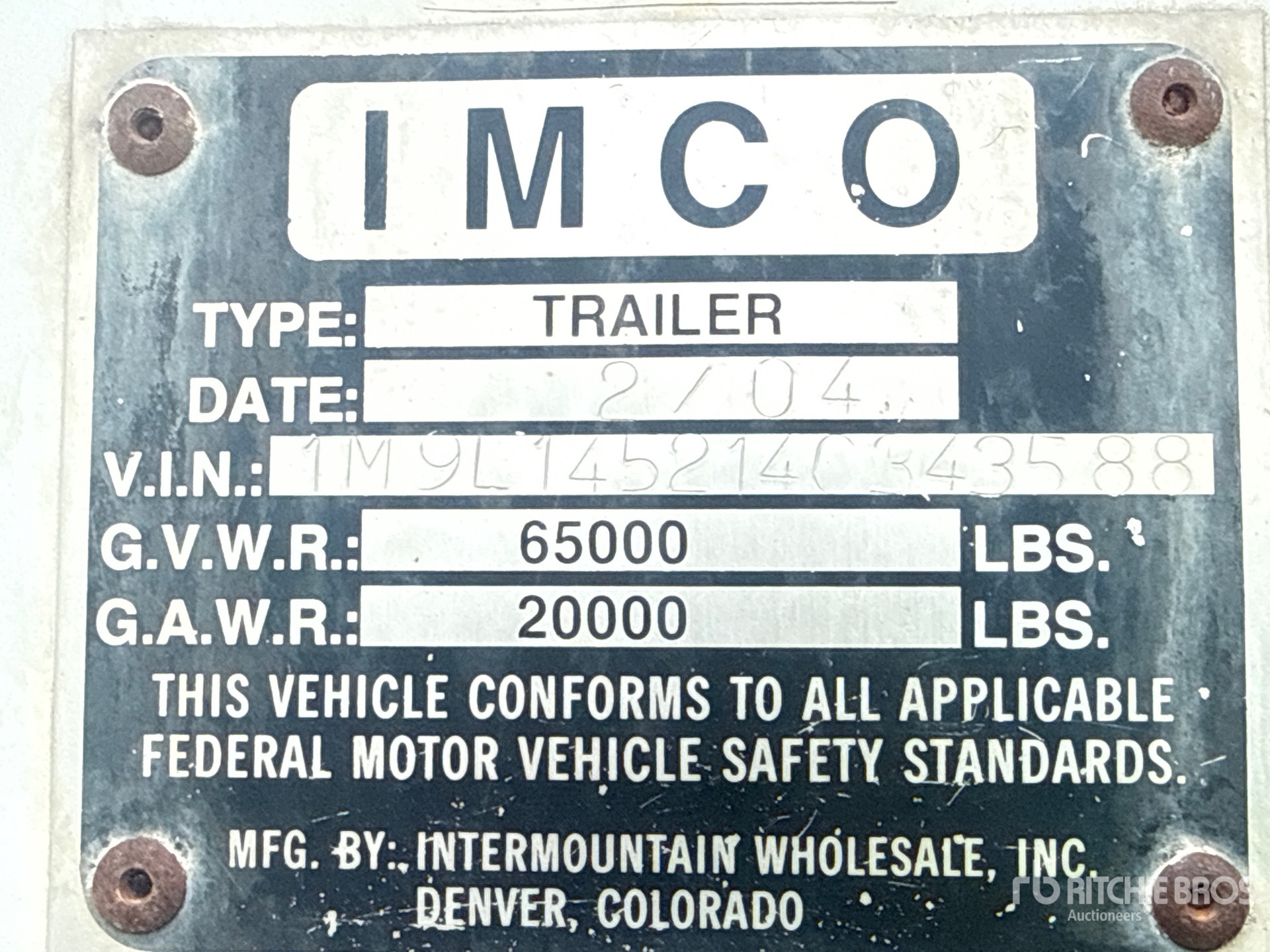 2004 Imco 45 ft