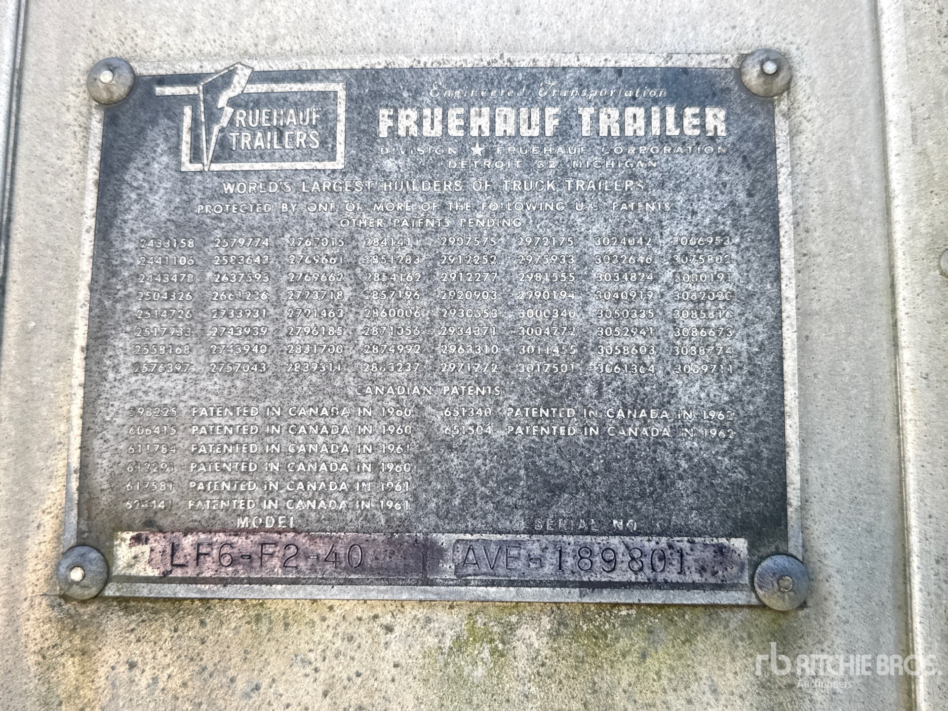 1964 Fruehauf 40 ft