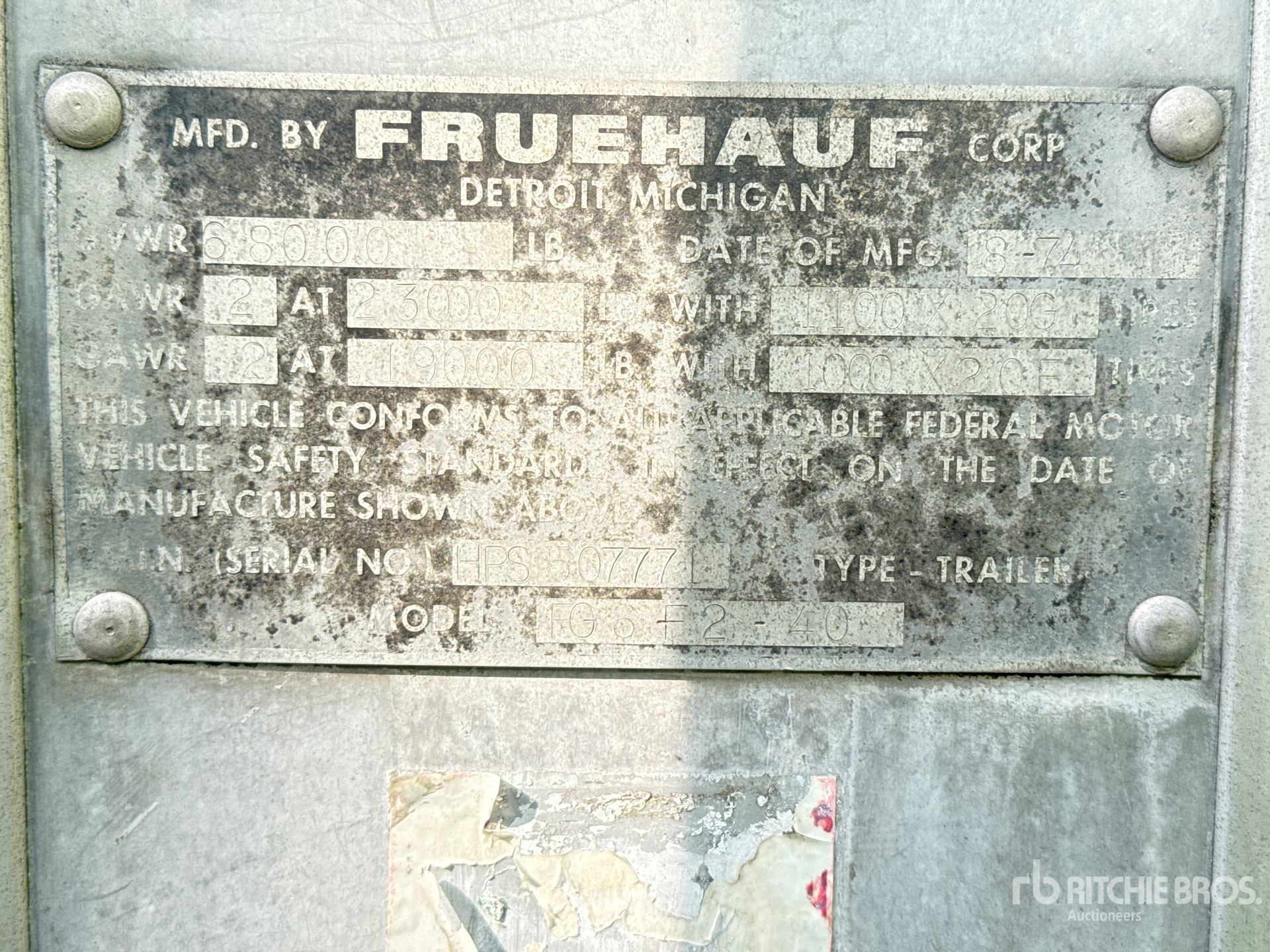 1975 Fruehauf FG6-F2-40