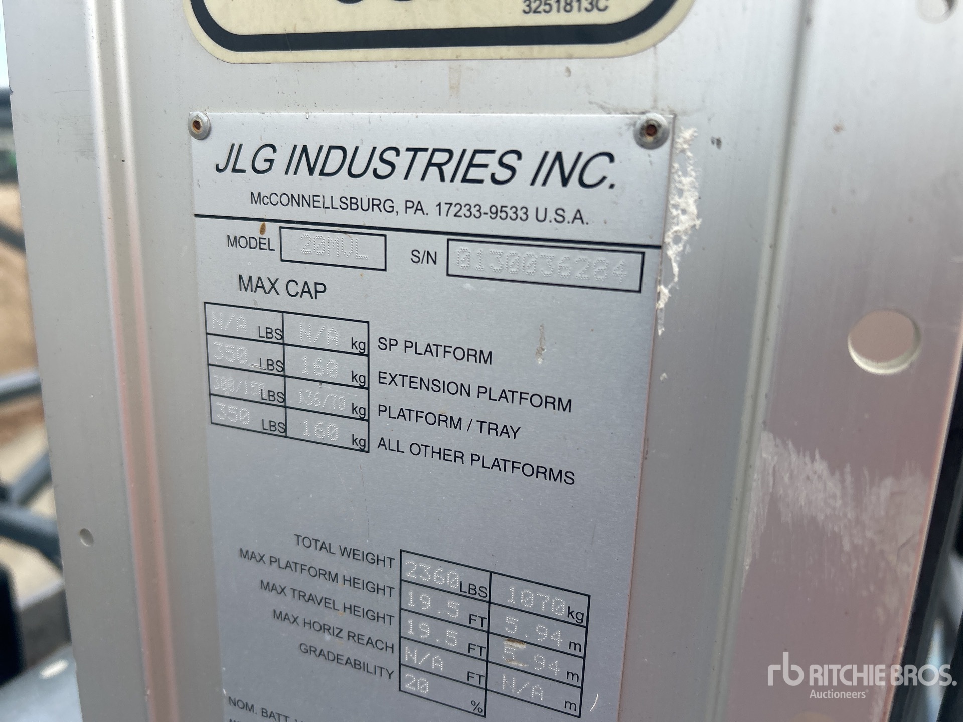 2019 JLG 20MVL