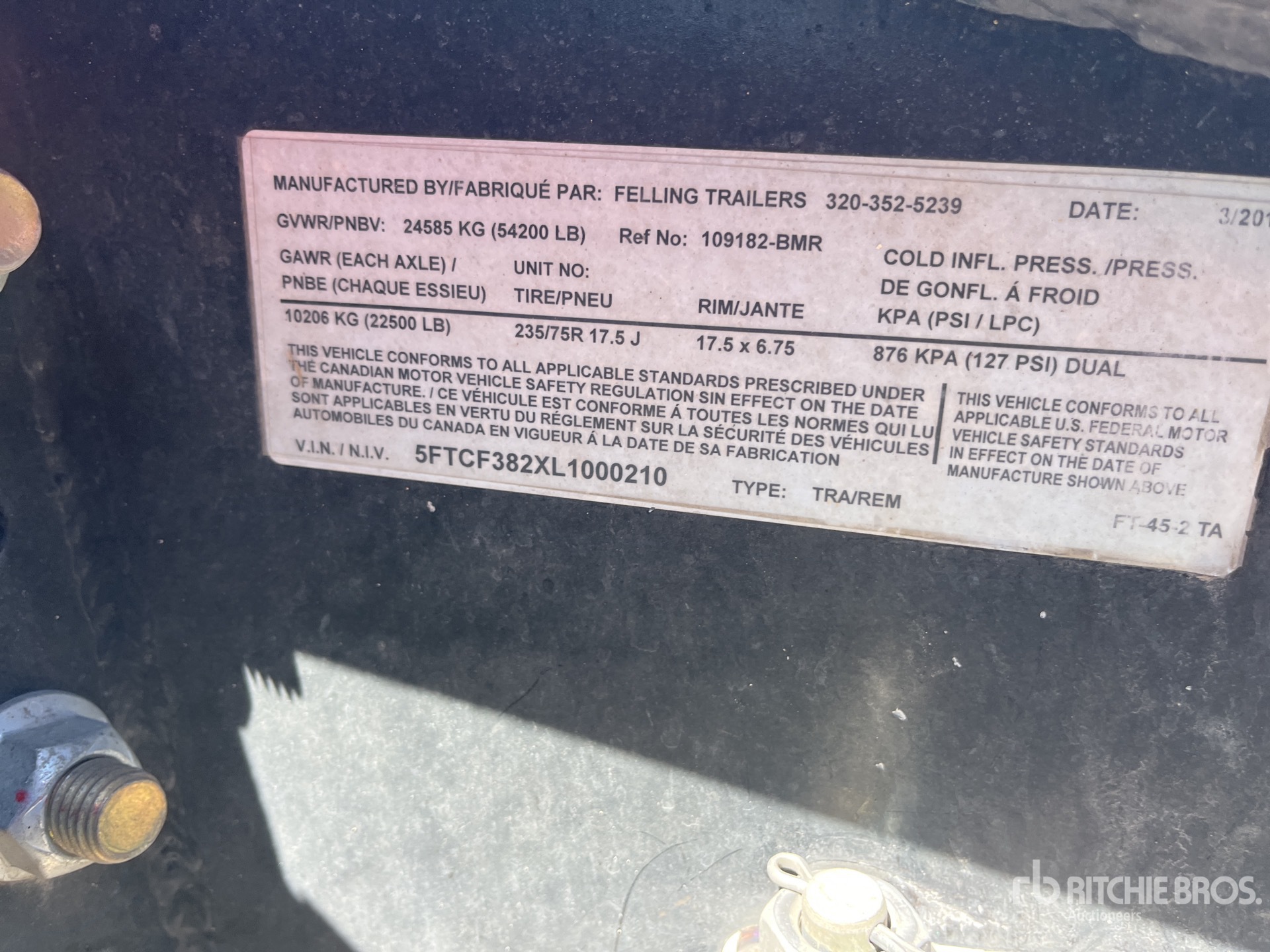 2020 Felling Trailers, Inc. FT-45-2