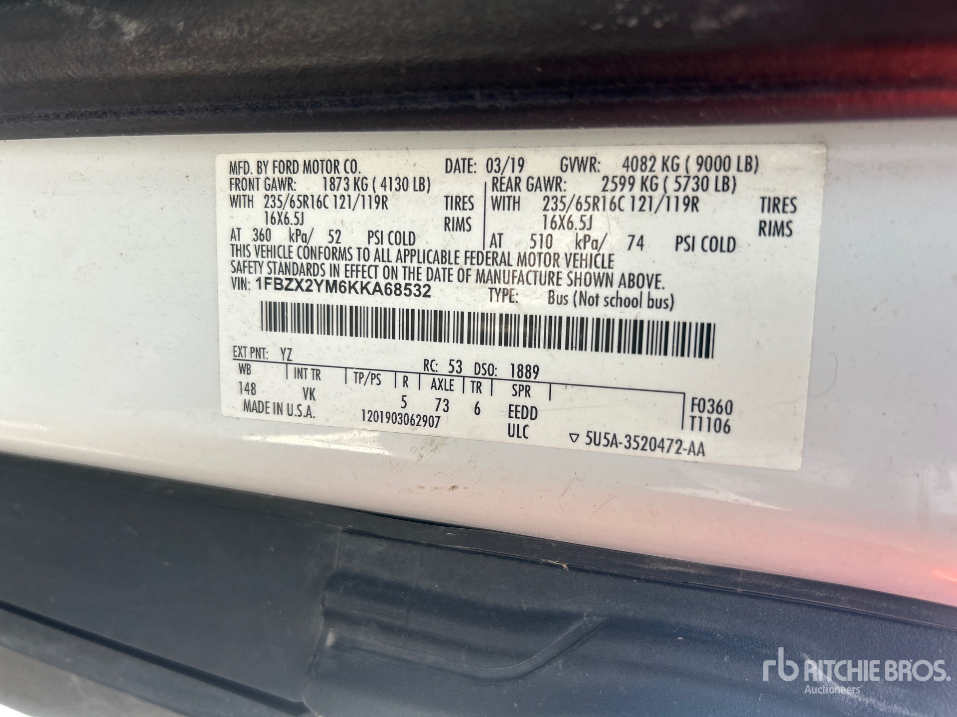 2019 Ford TRANSIT 350