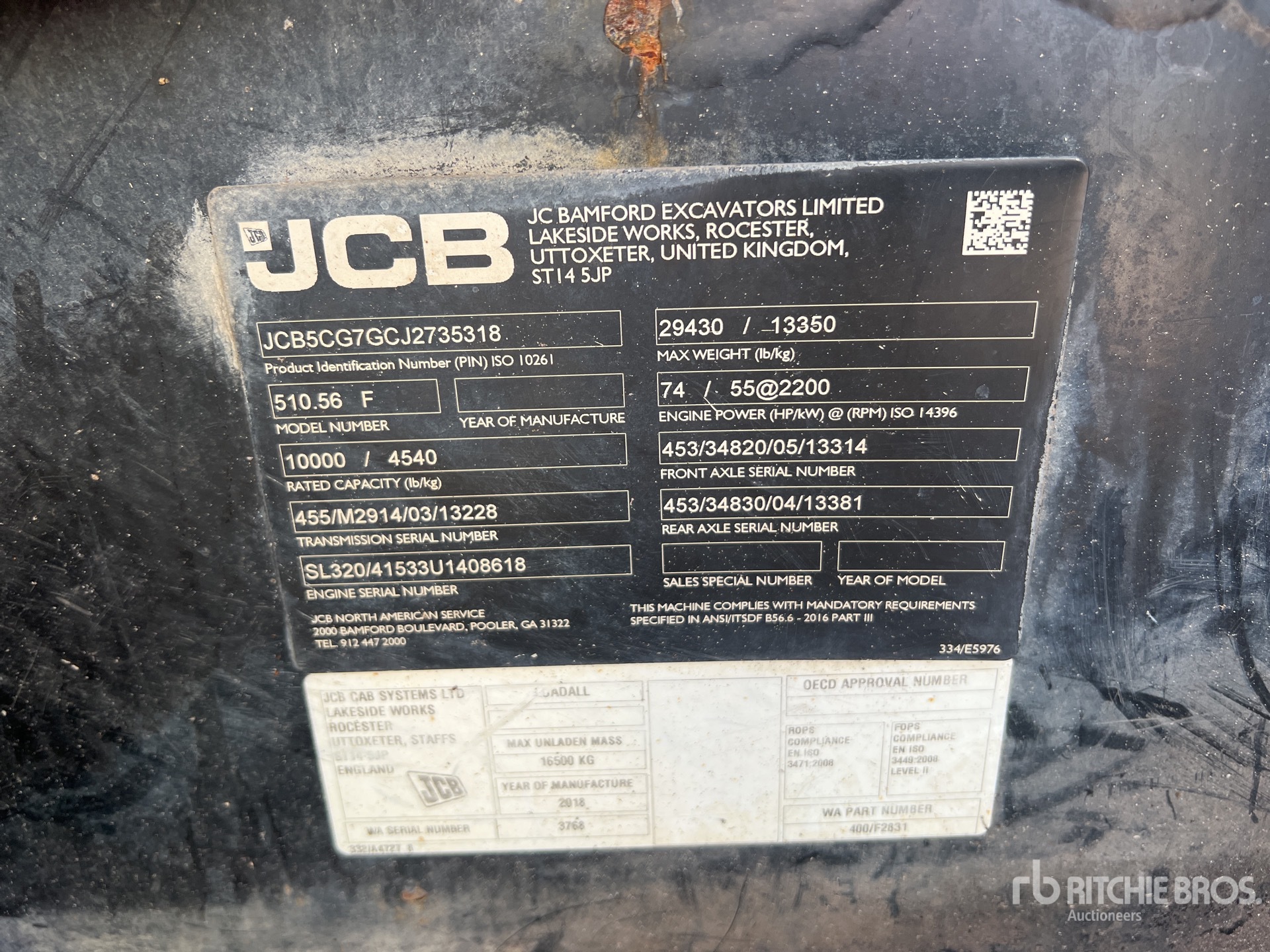2018 JCB 510-56