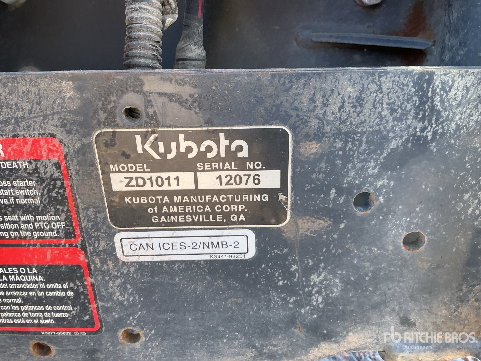 2017 Kubota ZD1011