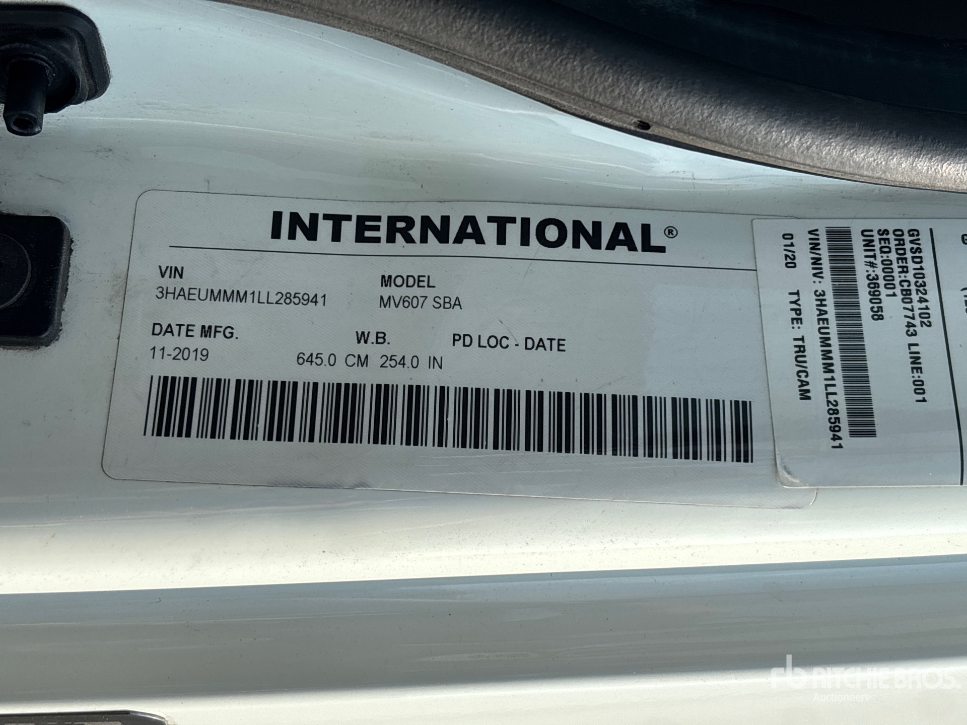 2020 International MV607