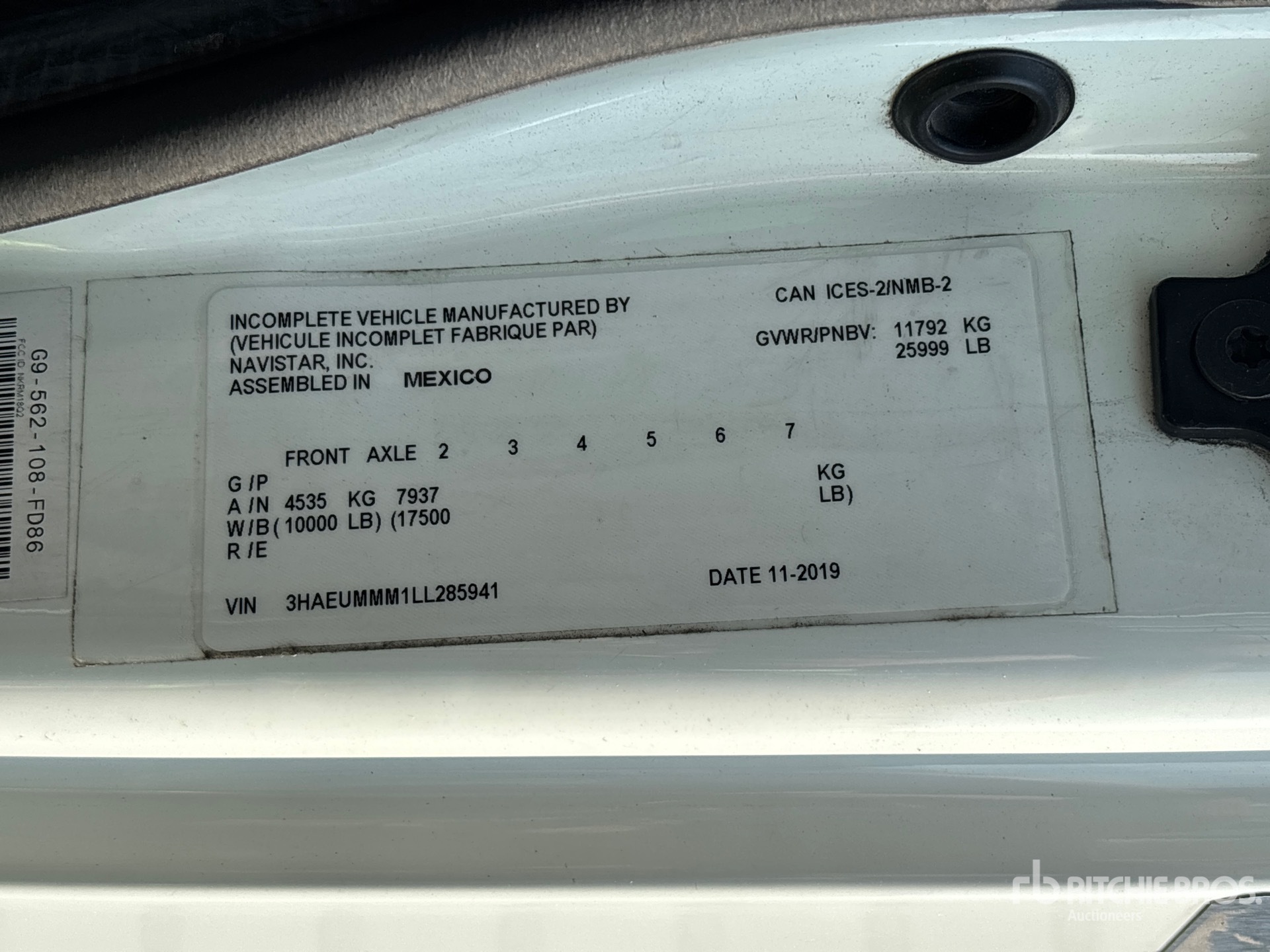 2020 International MV607