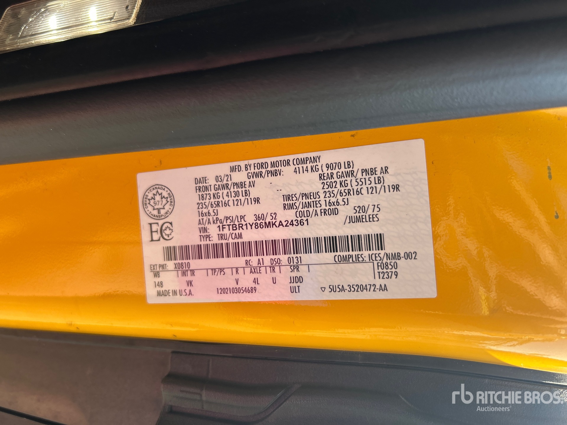 2021 Ford TRANSIT 250