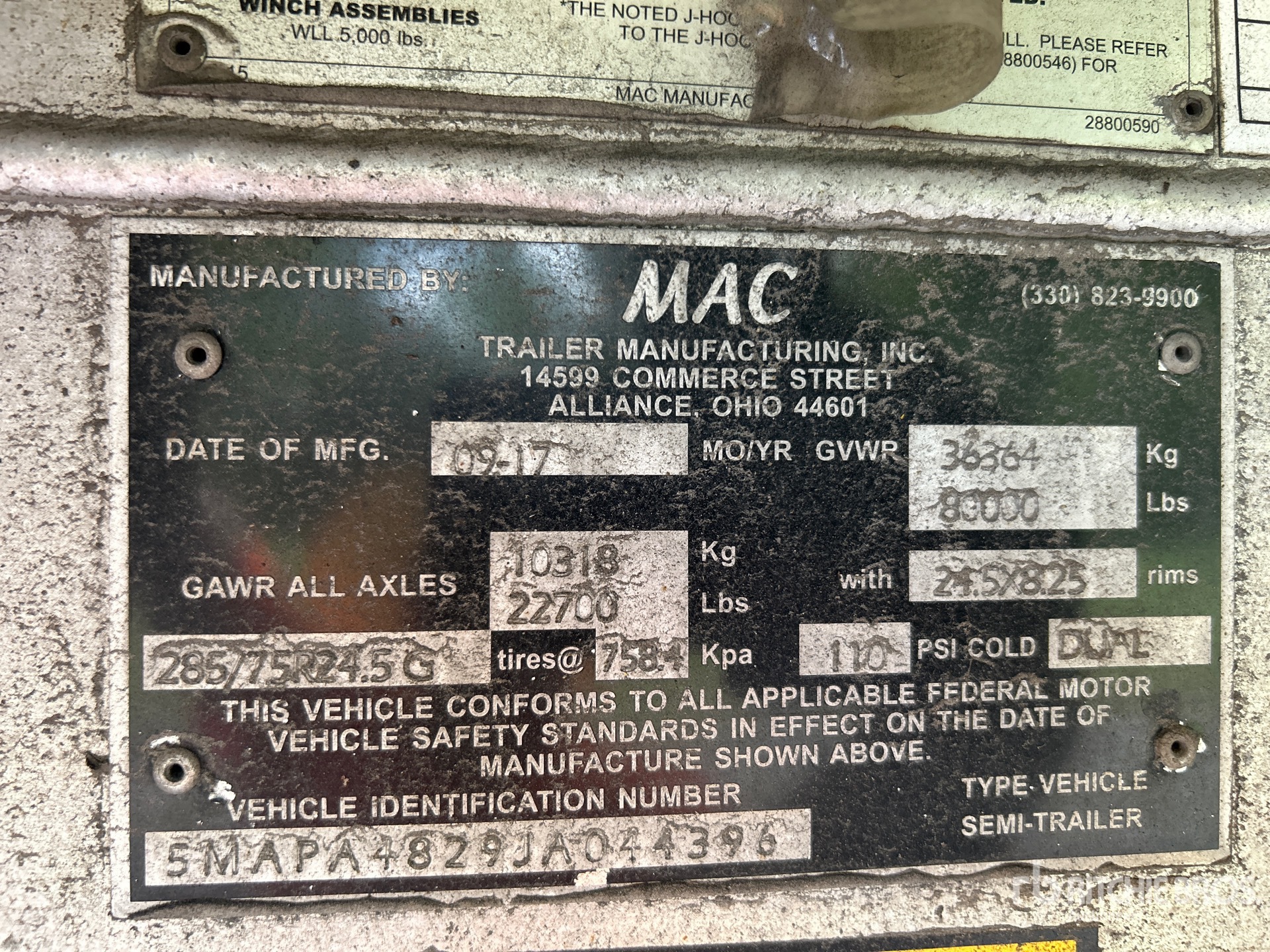 2018 Mac TNAR48AA