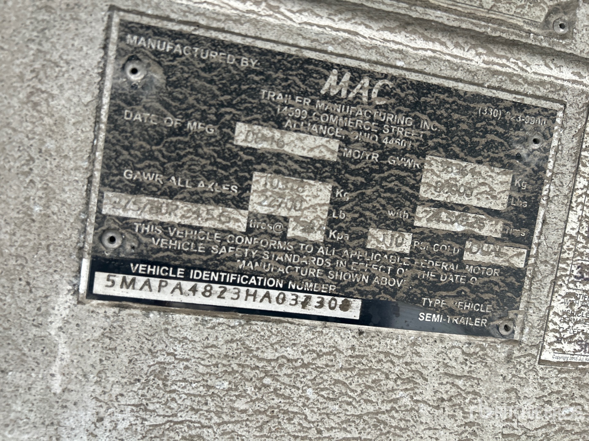 2017 Mac TNAR48AA
