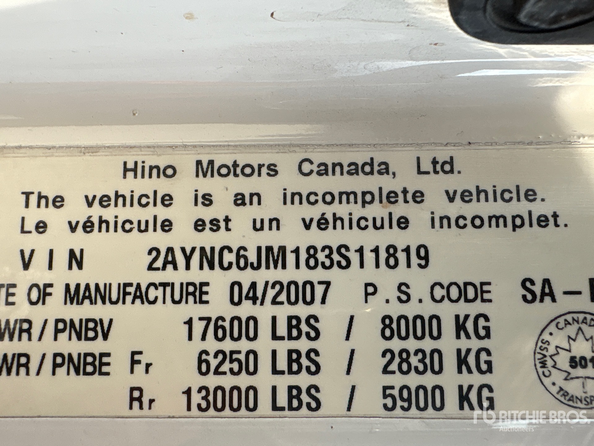 2008 Hino 185