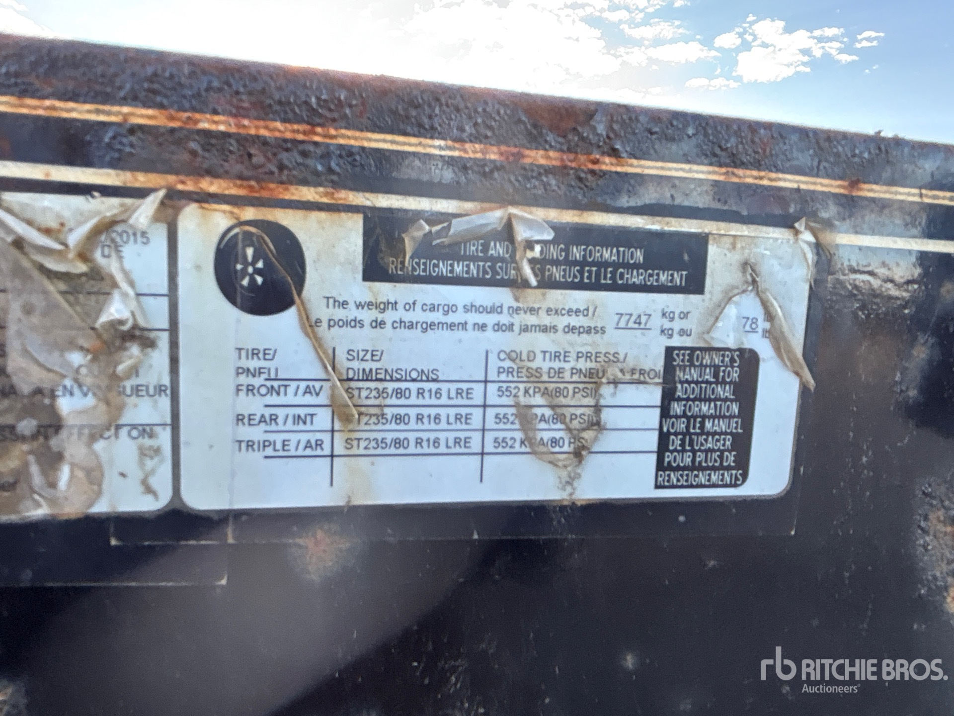 2015 Load Trail 17078 LB 20 FT TRI/A