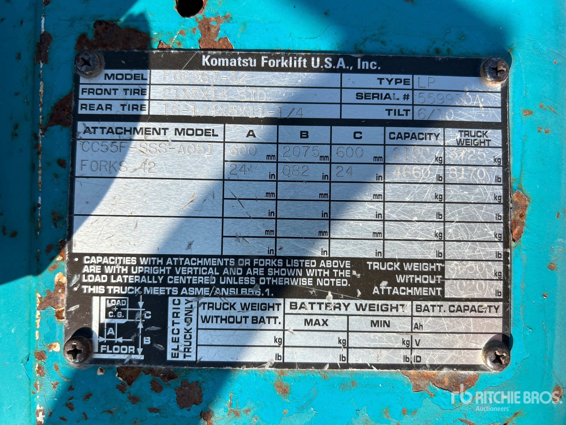 2002 Komatsu FG25ST-12