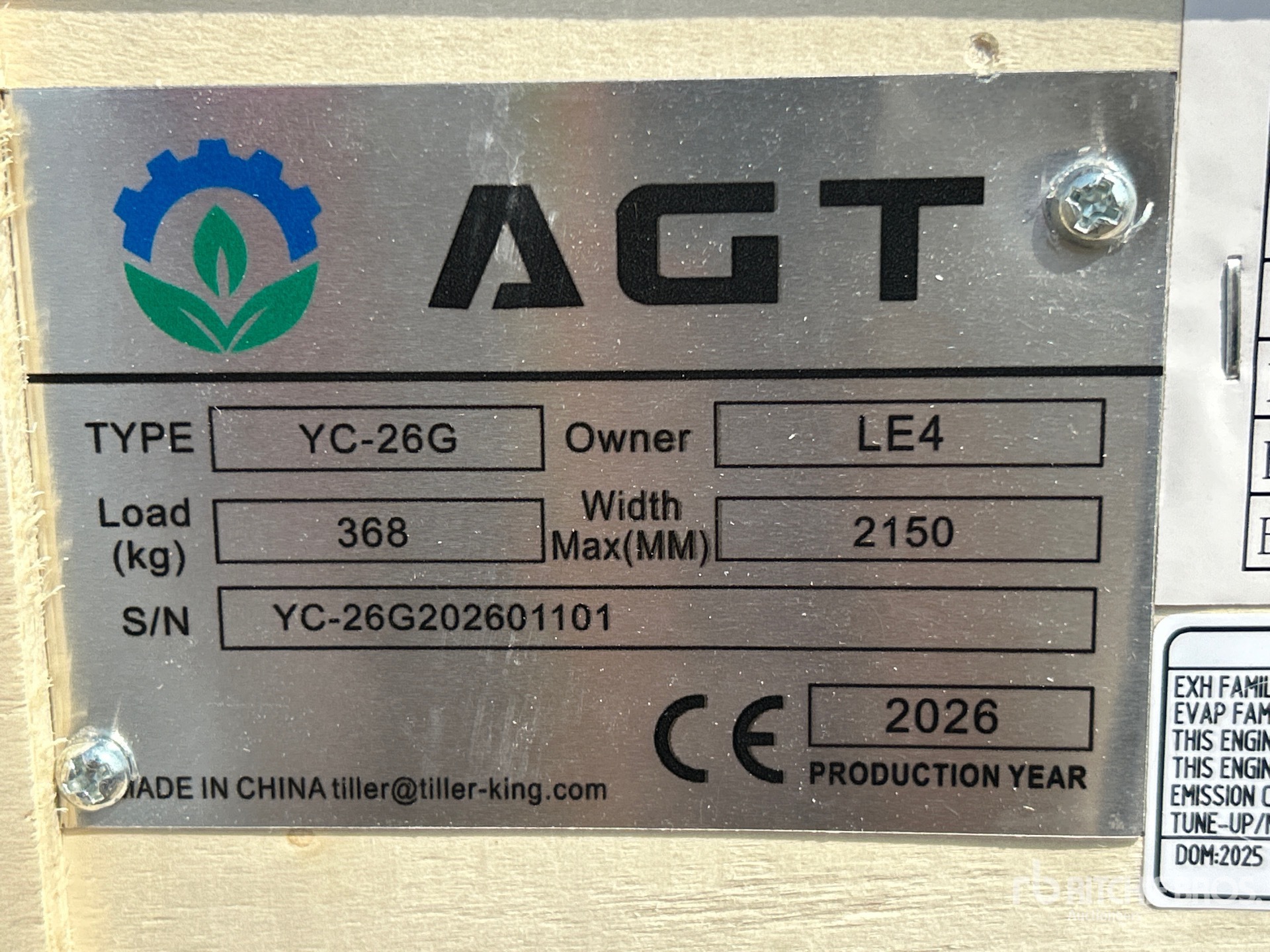 2026 AGT YC-26G