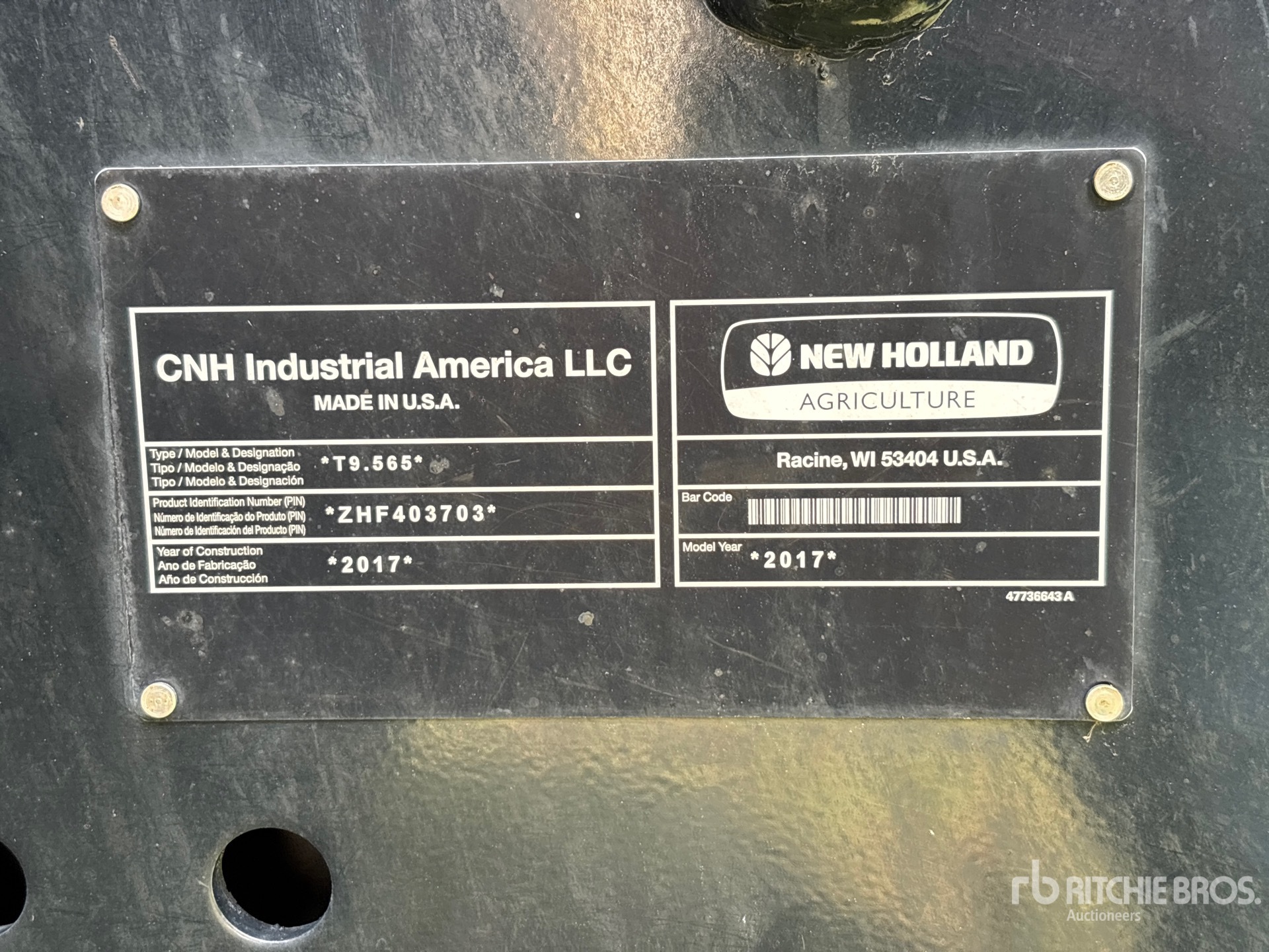 2017 New Holland T9.565